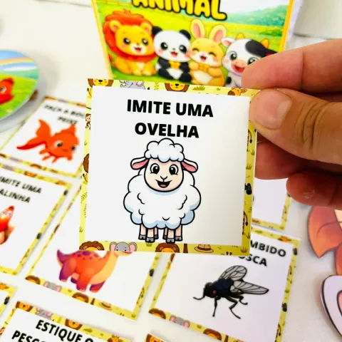 Kit Dia dos Animais para Educação Infantil – 44 Páginas — amostra 5: Kit Dia dos Animais com 44 páginas: máscaras,…