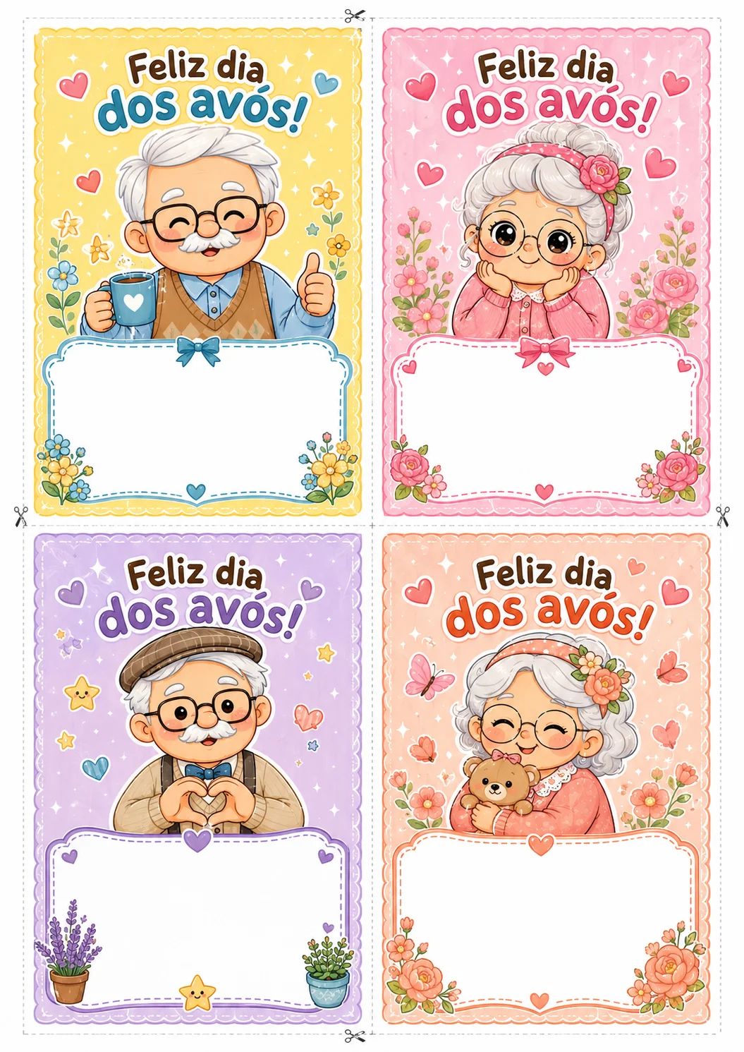 Kit Dia dos Avós: Cartões, Porta-Retrato e Atividades — amostra 1: Celebre o Dia dos Avós com amor, aprendizado e lindas…