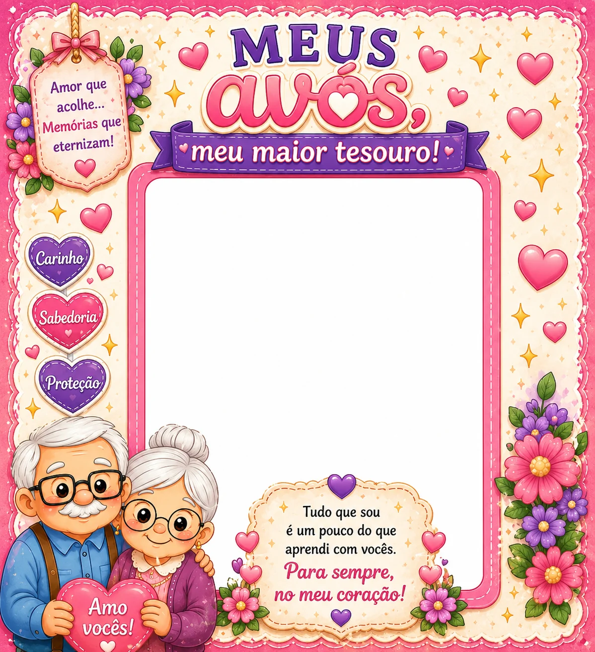Kit Dia dos Avós: Cartões, Porta-Retrato e Atividades — amostra 3: Celebre o Dia dos Avós com amor, aprendizado e lindas…