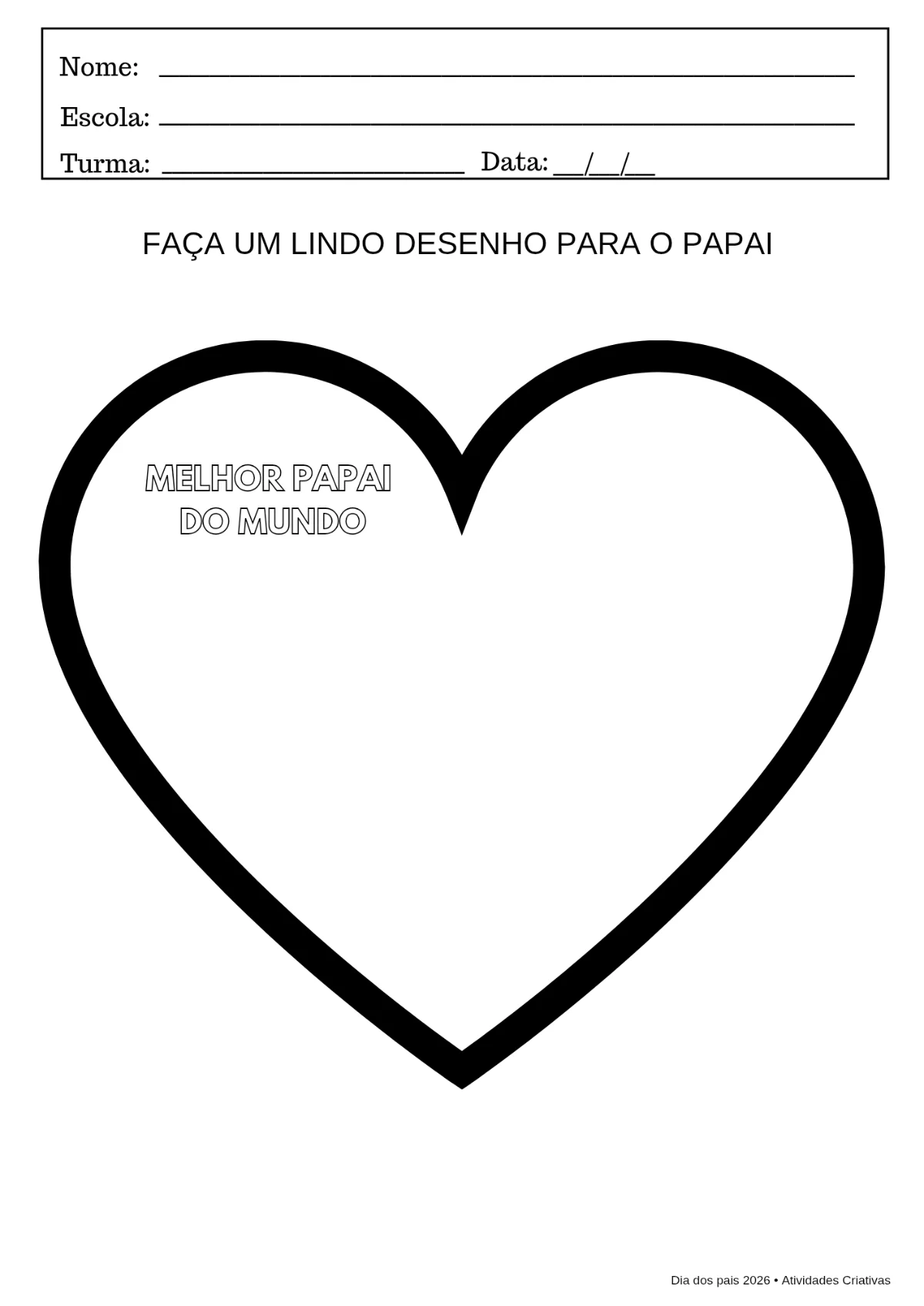 KIT💙 DIA DOS PAIS – 11 Atividades Educativas 💙 — amostra 4: Um material pensado com muito carinho para tornar o Dia dos…