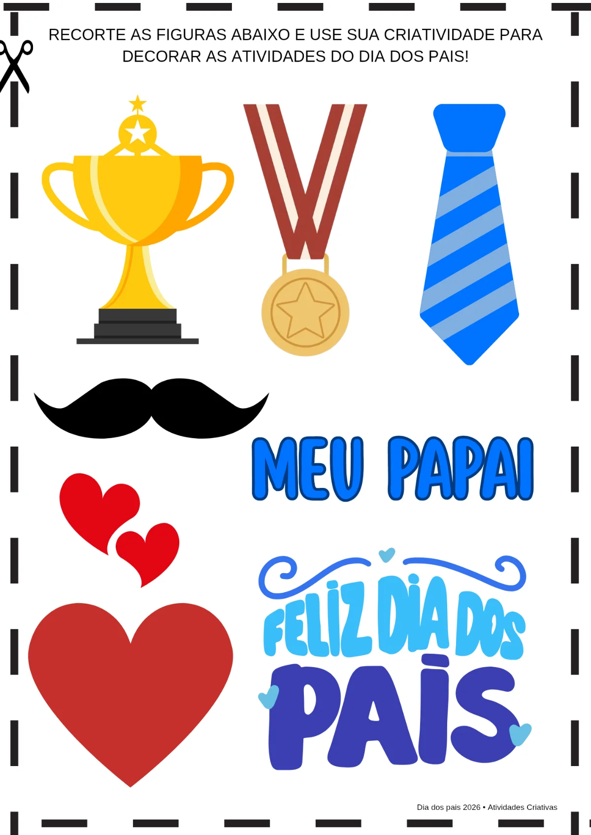 KIT💙 DIA DOS PAIS – 11 Atividades Educativas 💙 — amostra 7: Um material pensado com muito carinho para tornar o Dia dos…