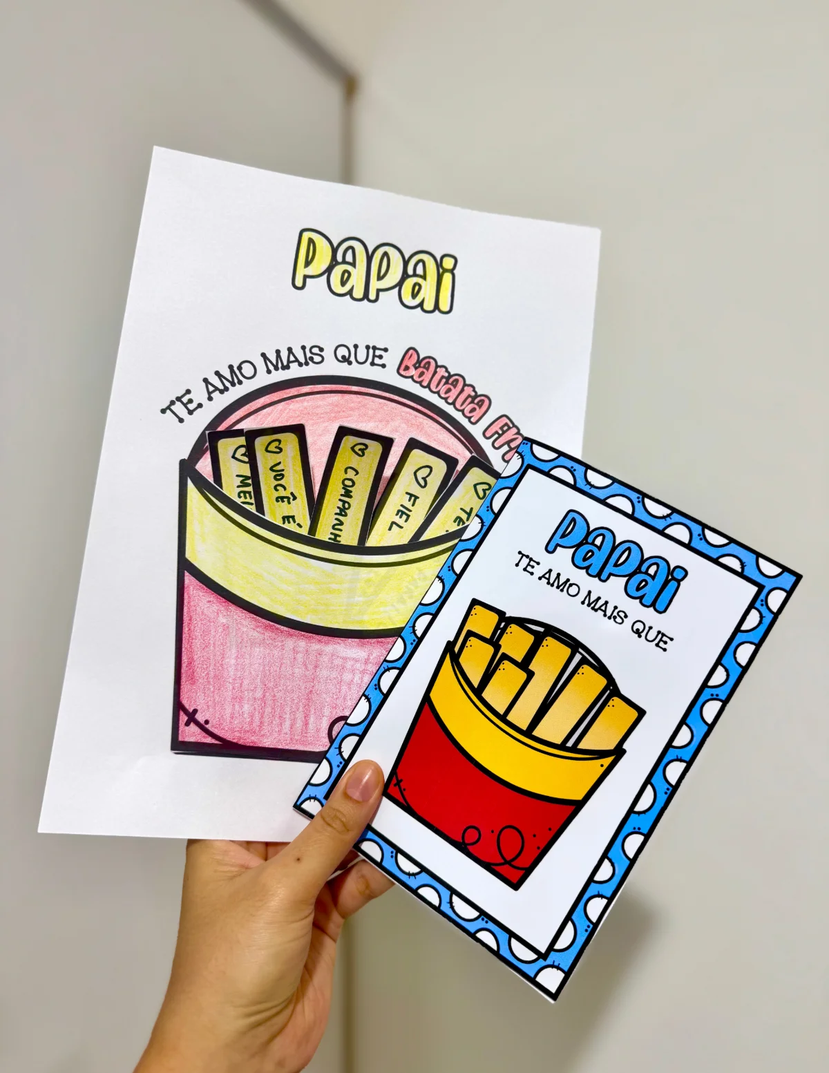 kit dia dos Pais Batata Frita Educação Infantil — amostra 3: Kit Dia dos Pais tema Batata Frita para trabalhar diversas…