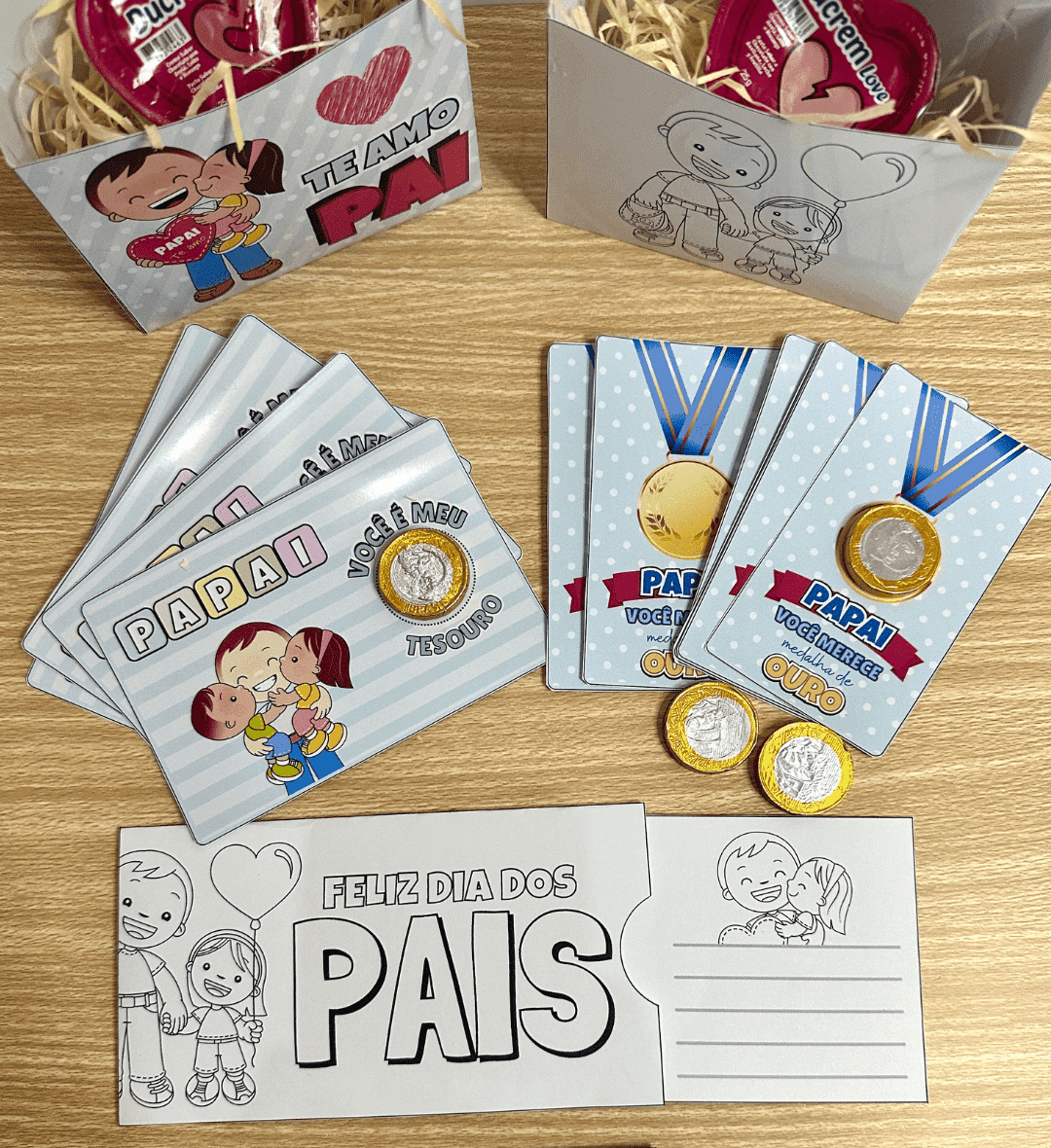 Kit Dia dos Pais: Cartões, Lembrancinhas e Atividades em PDF — amostra 5: Organize as propostas de Dia dos Pais com um kit…