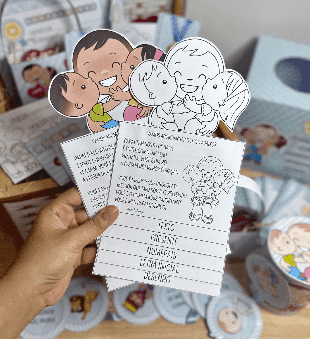 Kit Dia dos Pais: Cartões, Lembrancinhas e Atividades em PDF — capa do material