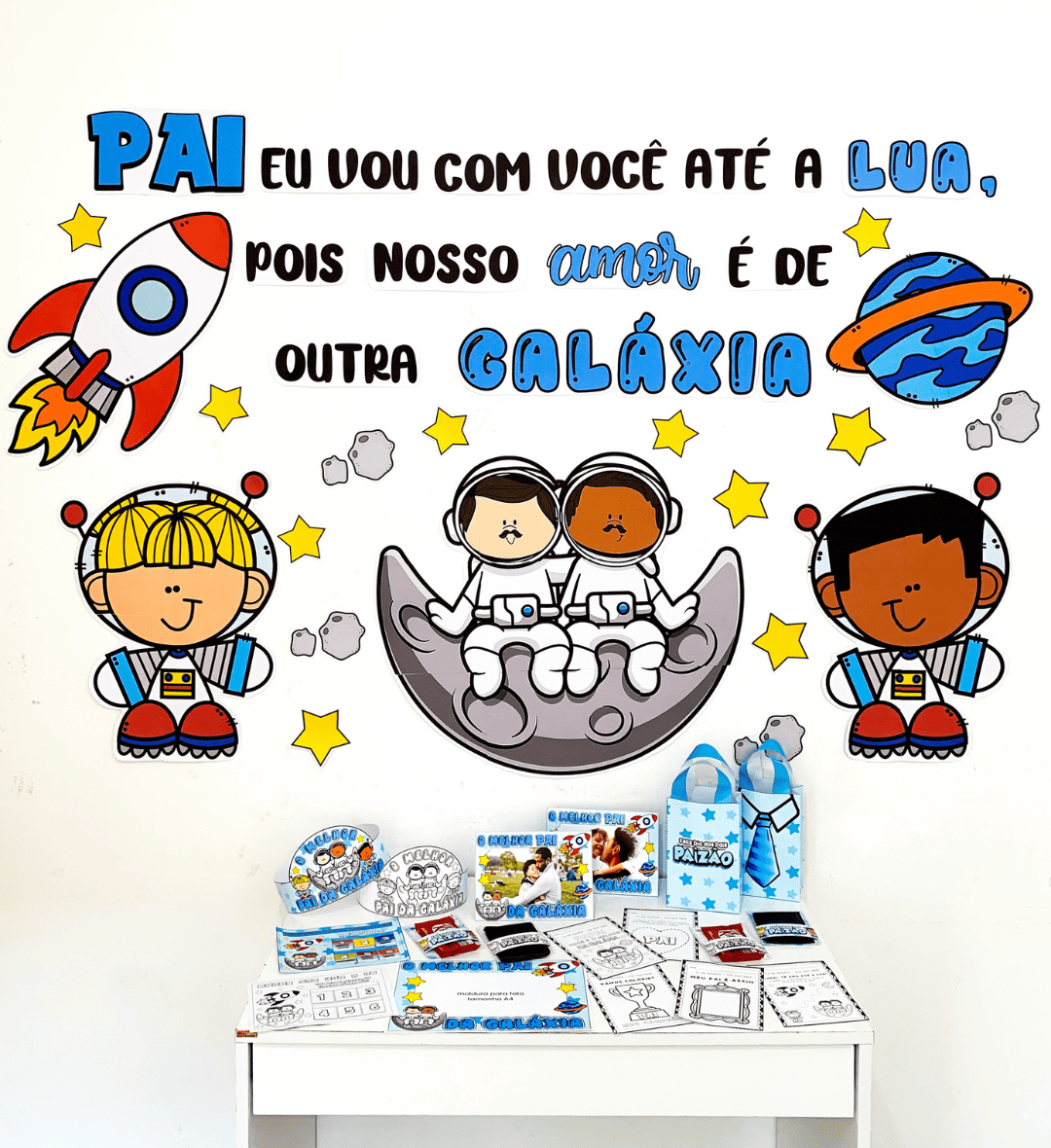 Kit Dia dos Pais Galáxia em PDF para Educação Infantil e Fund I — capa do material
