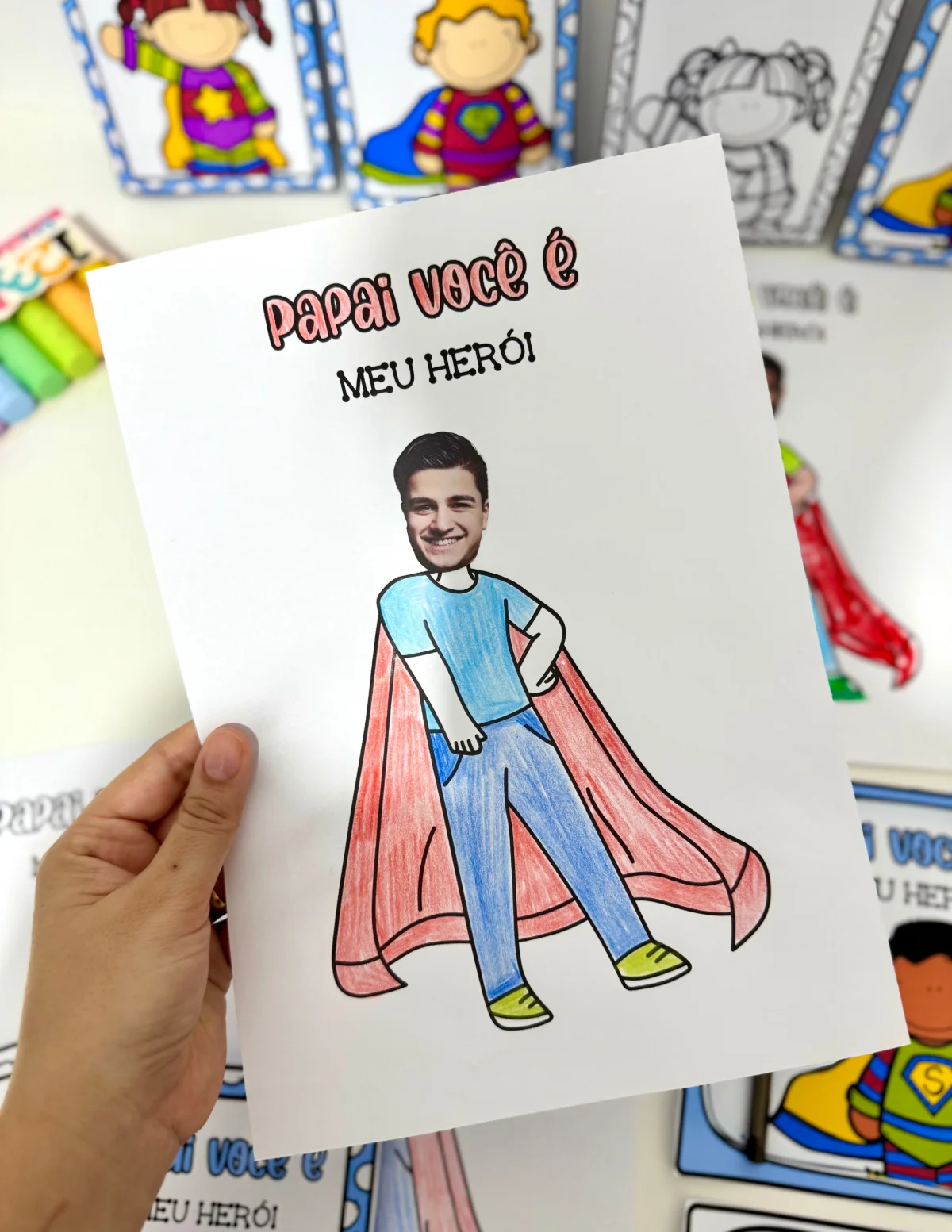Kit Dia dos Pais – Tema Herói – PDF para Imprimir | Educação Infantil — amostra 2: Para quem é indicado
