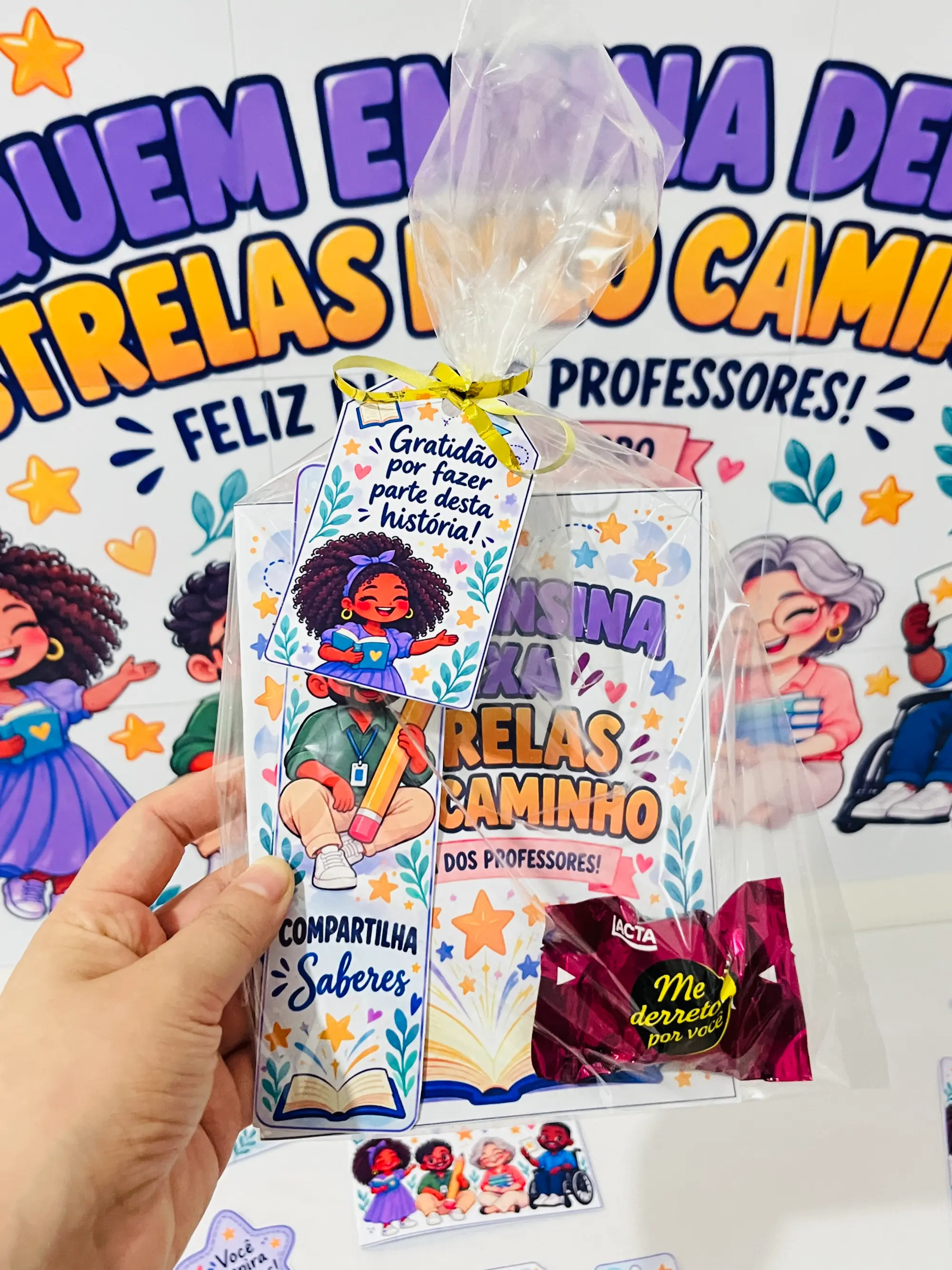 Kit Dia dos Professores – Painel, Cartões e Lembrancinhas — amostra 2: Kit Dia dos Professores para imprimir, com painel,…