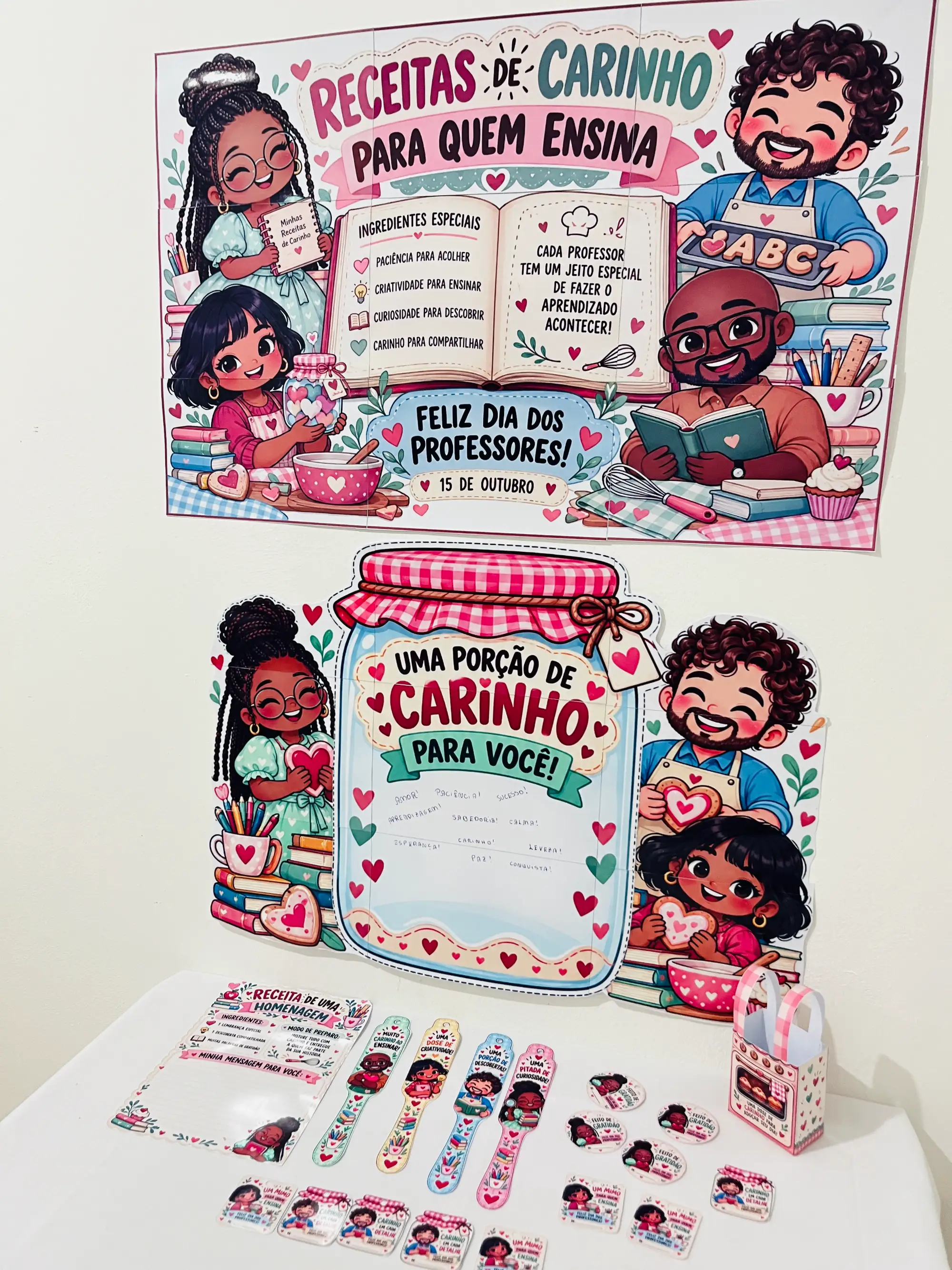 Kit Dia dos Professores – Receitas de Carinho — amostra 2: Kit Dia dos Professores