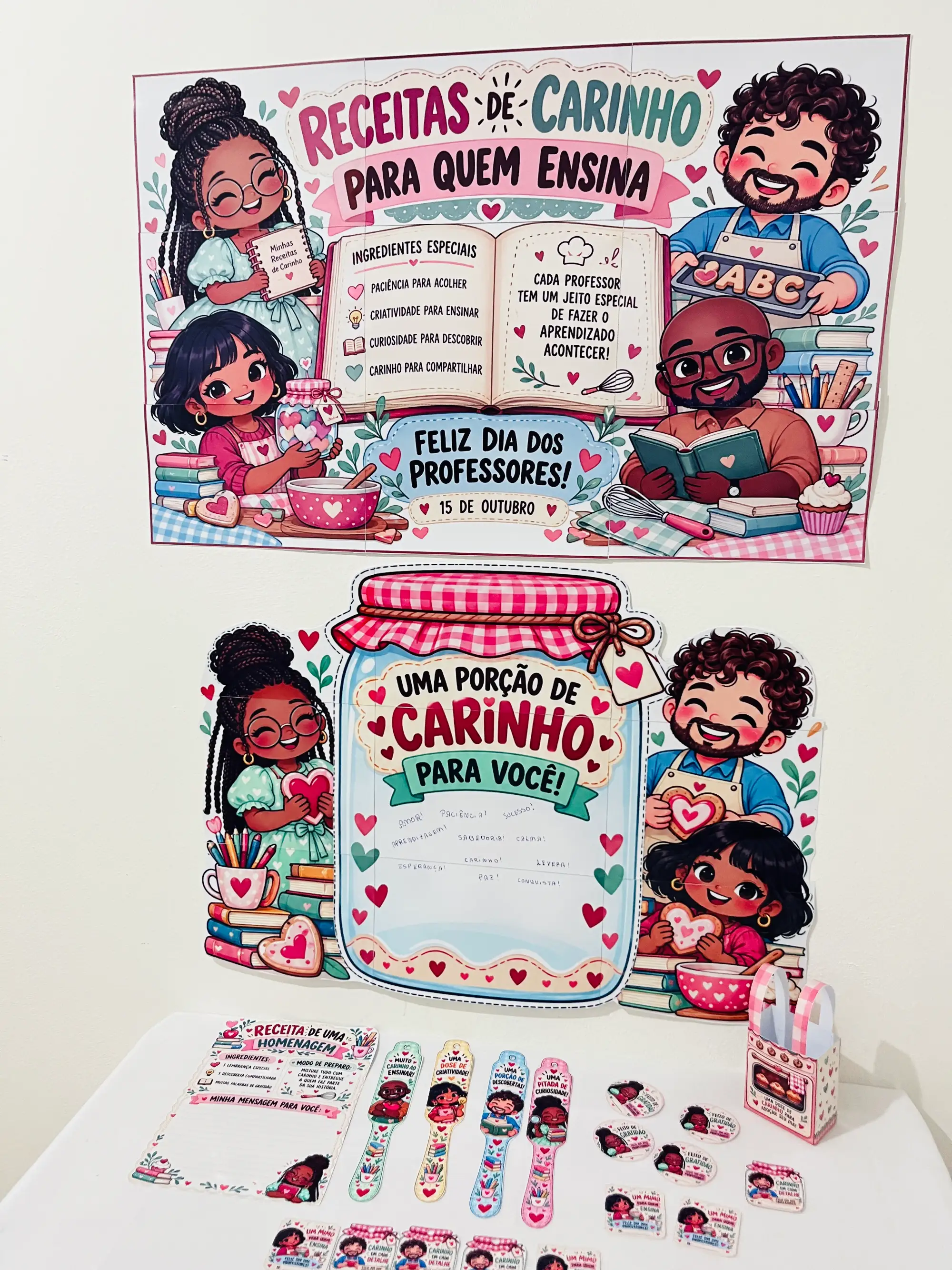 Kit Dia dos Professores – Receitas de Carinho para Quem Ensina — amostra 2: Kit especial para homenagear professores com…
