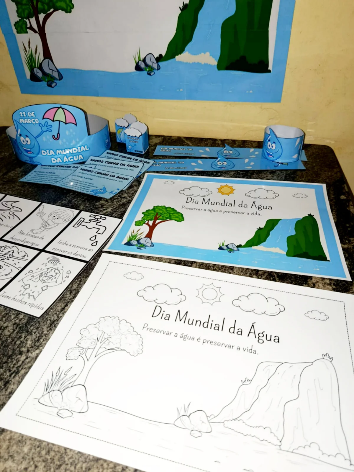 Kit dia mundial da água – 22 de março – Material Pedagógico — amostra 3: Recurso pedagógico completo, lúdico e visual para…