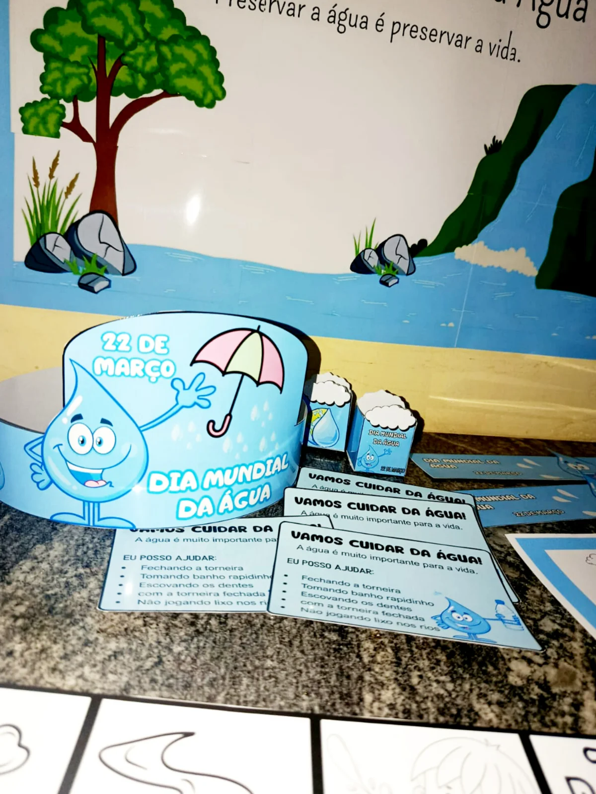 Kit dia mundial da água – 22 de março – Material Pedagógico — amostra 4: Recurso pedagógico completo, lúdico e visual para…