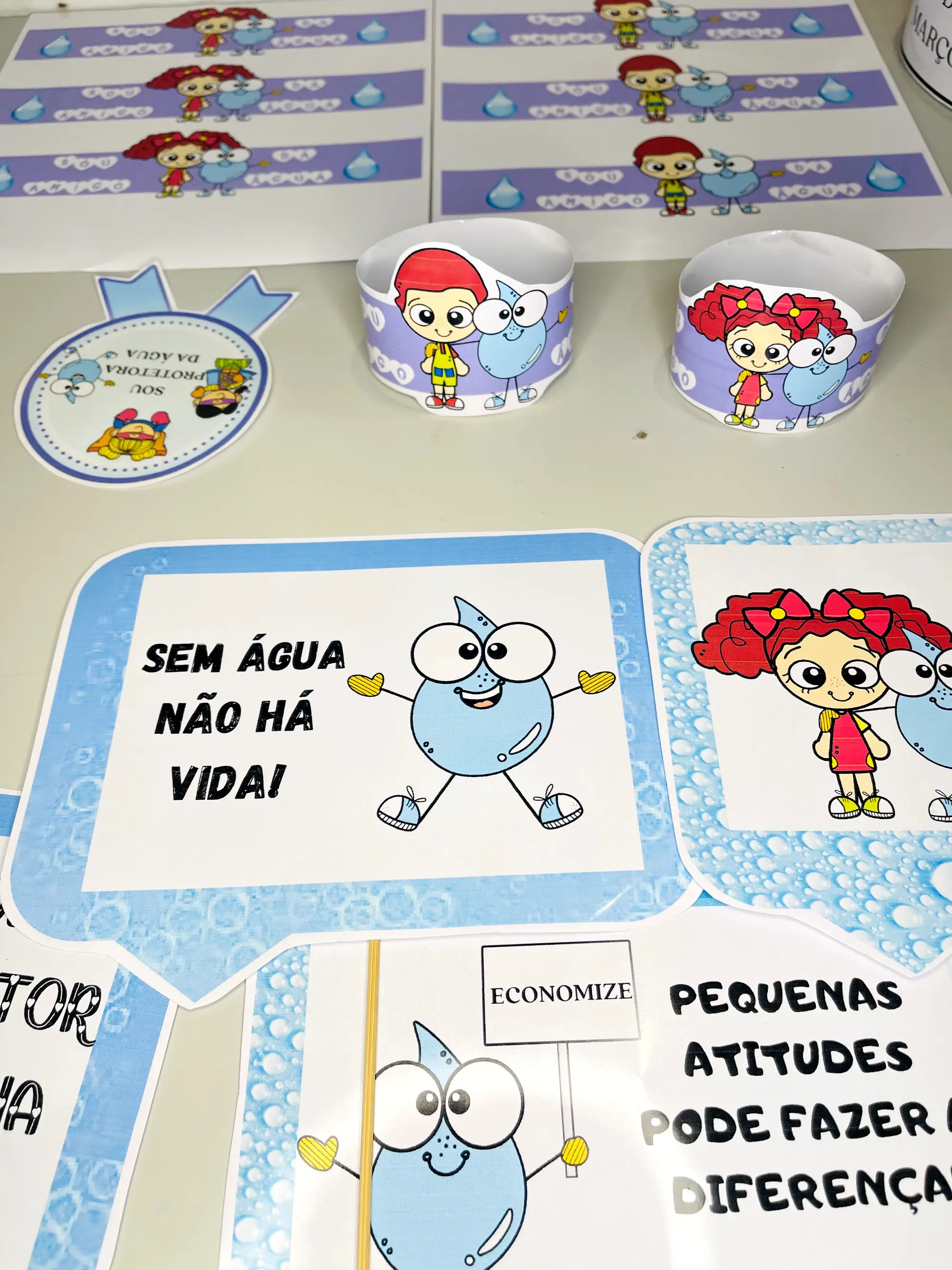 Kit Dia Mundial da Água – Atividades e Materiais para Conscientização — amostra 7: Kit educativo completo para trabalhar o…