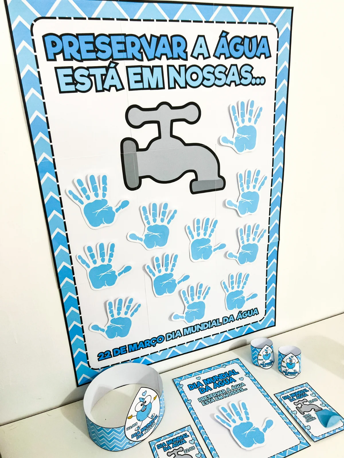 Kit Dia Mundial da Água – PDF para Imprimir — amostra 5: Este kit pedagógico do Dia da Água foi desenvolvido para trabalhar…