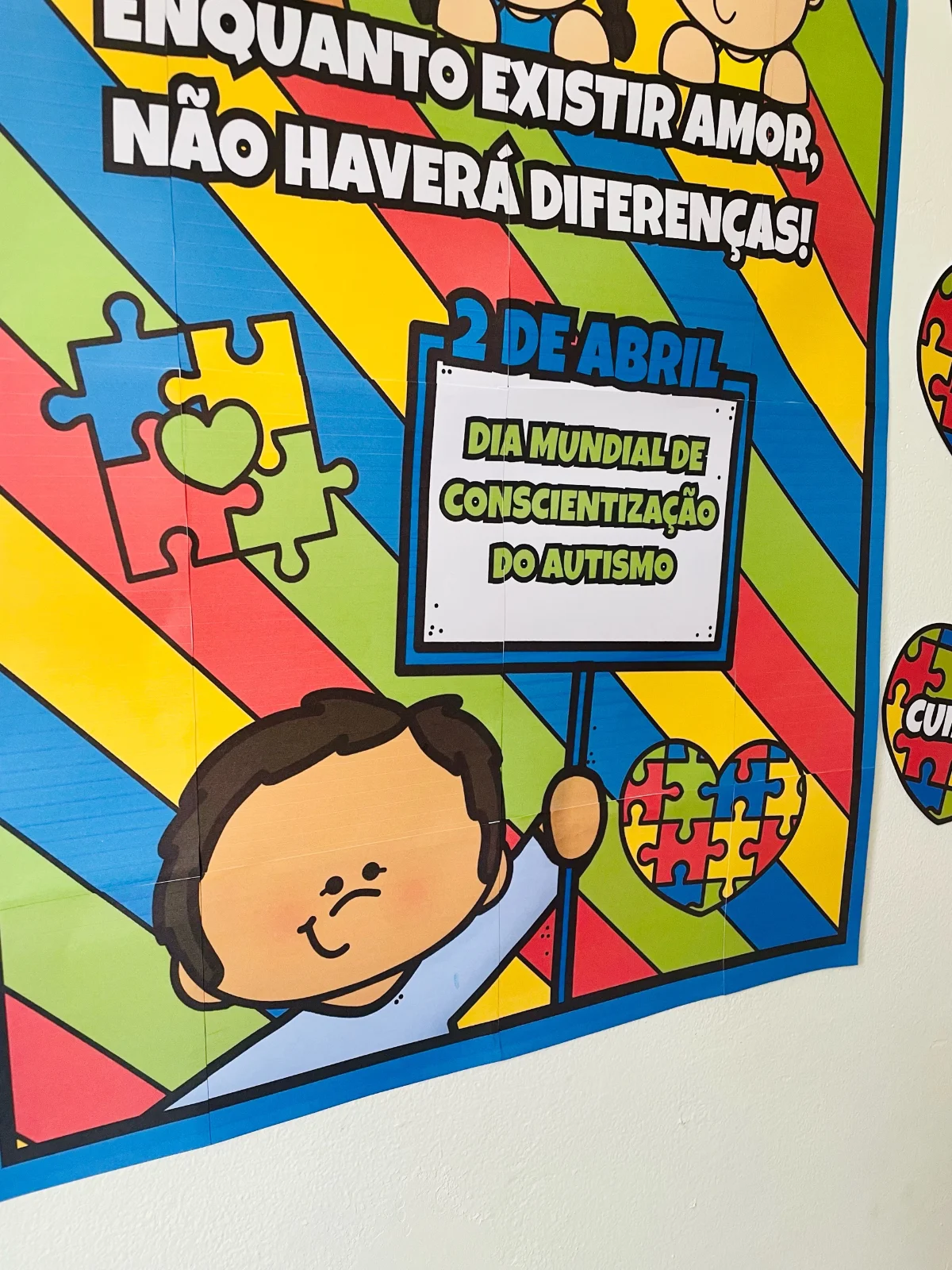 Kit Dia Mundial da Conscientização do Autismo: Painel + Lembrancinhas — amostra 1: Sobre o Kit Dia Mundial da…