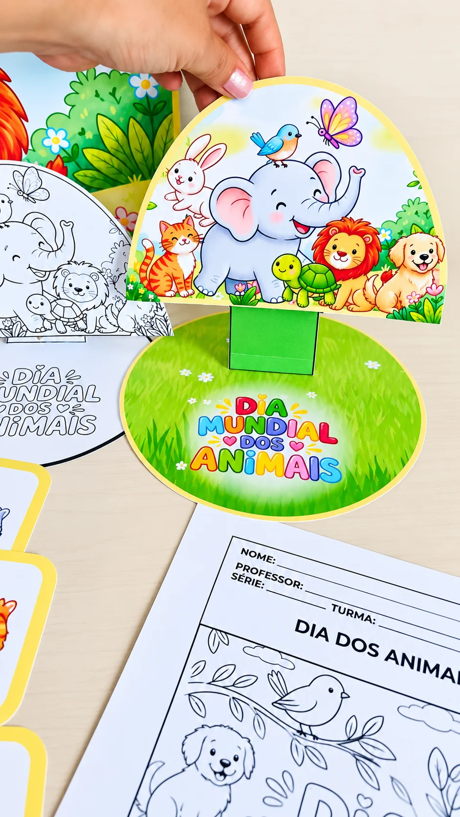 KIT DIA MUNDIAL DOS ANIMAIS – CIÊNCIAS- ANOS INICIAIS — amostra 6: Com o Kit Dia Mundial dos Animais , as crianças exploram…