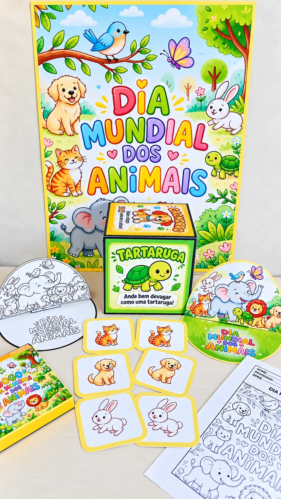 KIT DIA MUNDIAL DOS ANIMAIS – CIÊNCIAS- ANOS INICIAIS — amostra 7: Com o Kit Dia Mundial dos Animais , as crianças exploram…