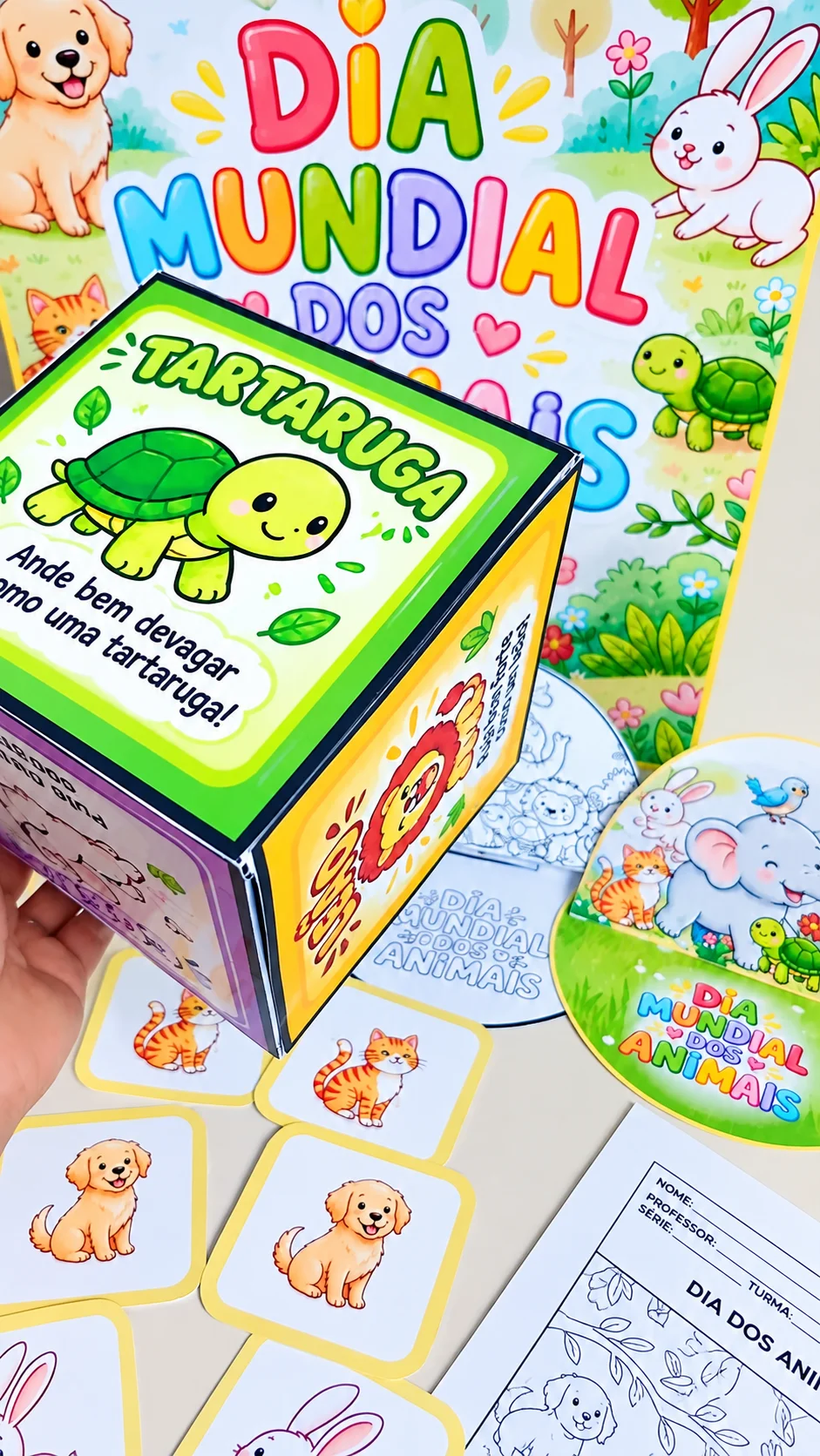 Kit Dia Mundial dos Animais | Educação Infantil — amostra 5: Kit Dia Mundial dos Animais para aprender sobre os animais de…