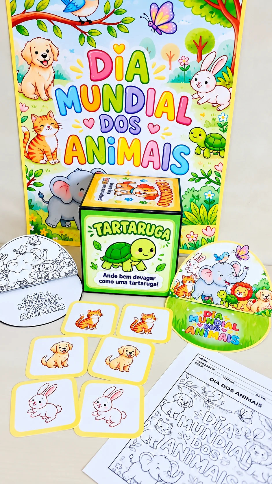 Kit Dia Mundial dos Animais | Educação Infantil — capa do material