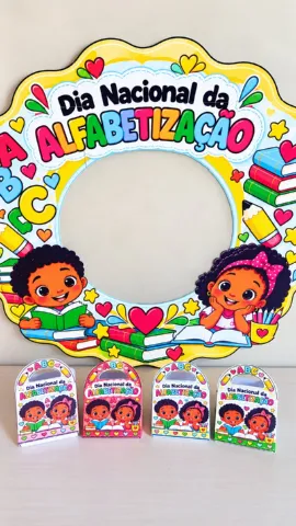 Kit Dia Nacional da Alfabetização – Painel Interativo e Lembrancinhas — amostra 2: Kit pedagógico digital para celebrar o…