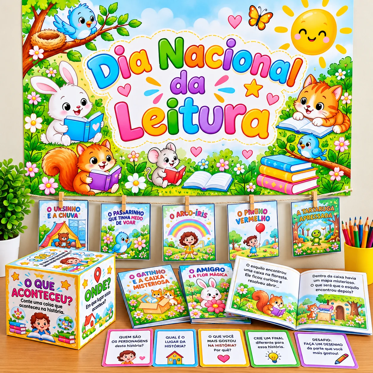 Kit Dia Nacional da Leitura – Histórias e Atividades PDF — Português para Educação Infantil: Kit Dia Nacional da Leitura em…