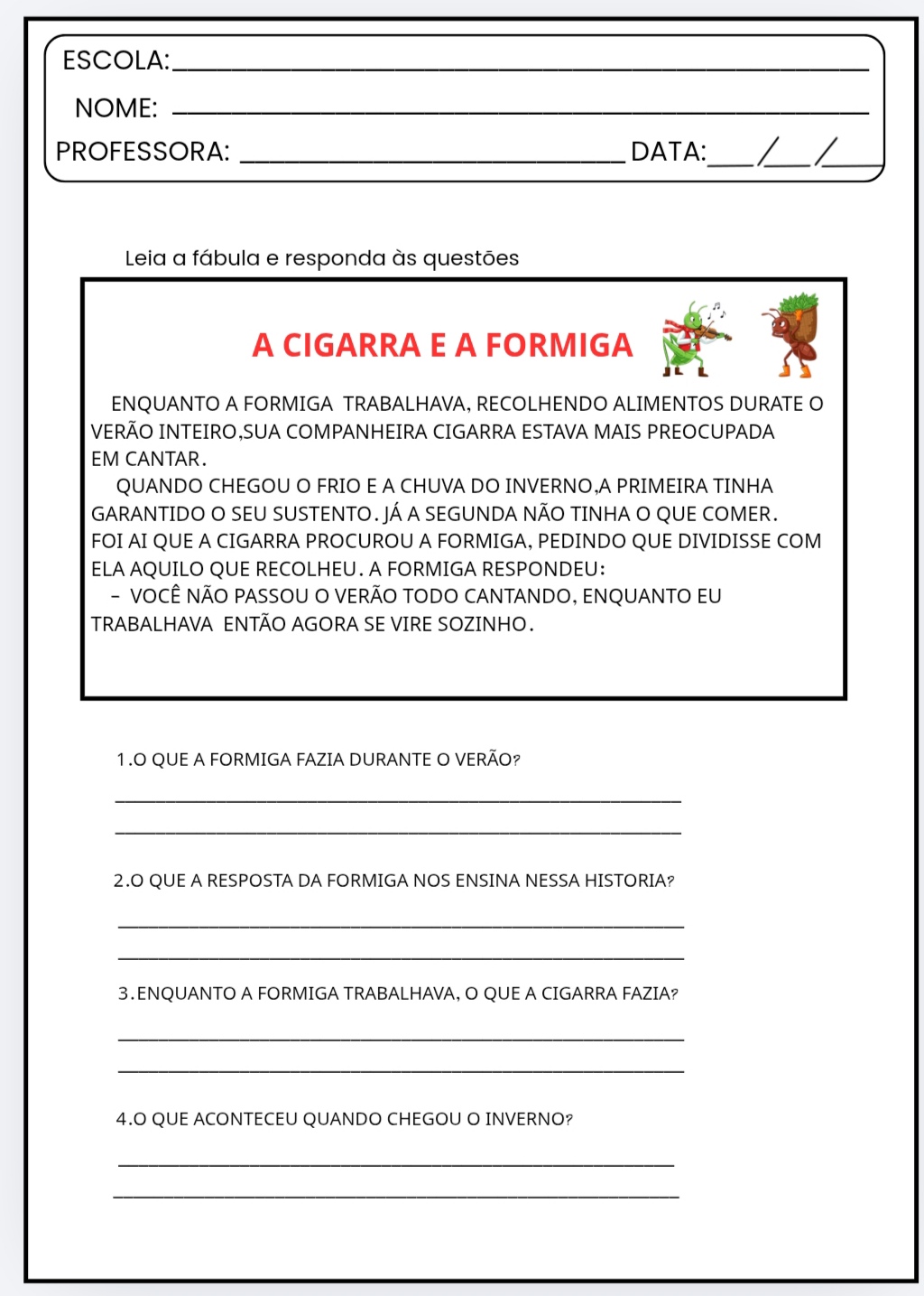 Kit Diagnóstico Inicial - Língua Portuguesa e matemática 3º ano — amostra 1: TRABALHADOS
