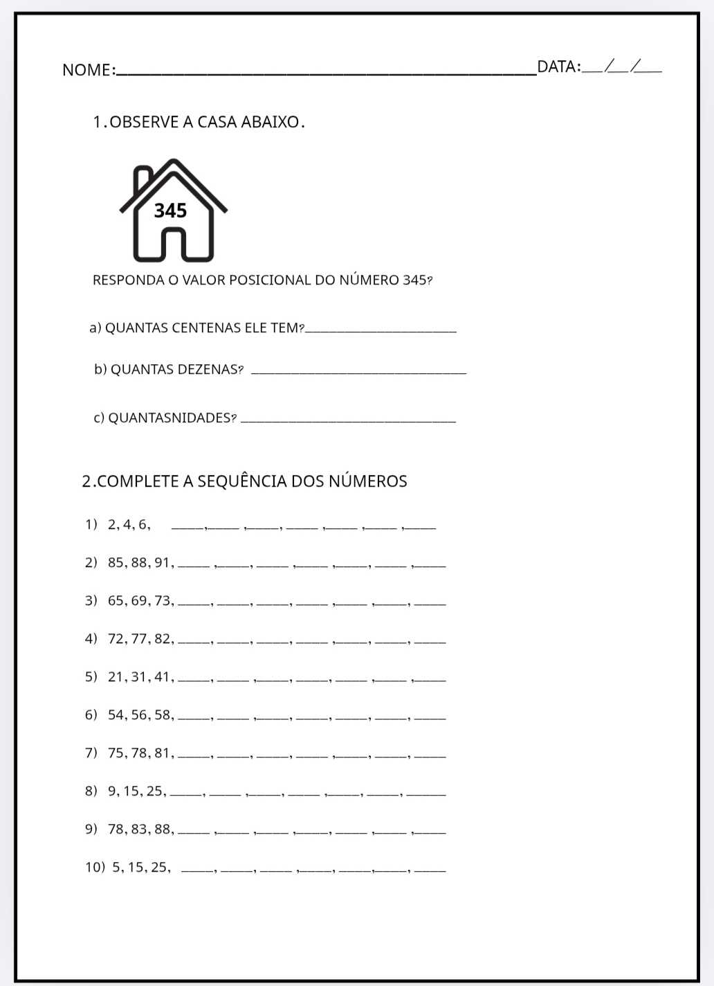 Kit Diagnóstico Inicial - Língua Portuguesa e matemática 3º ano — amostra 2: DO MATERIAL
