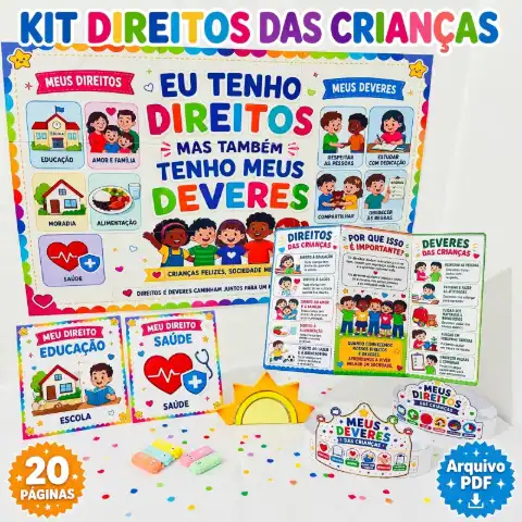 Kit Direitos e Deveres das Crianças - Recurso Pedagógico — capa do material