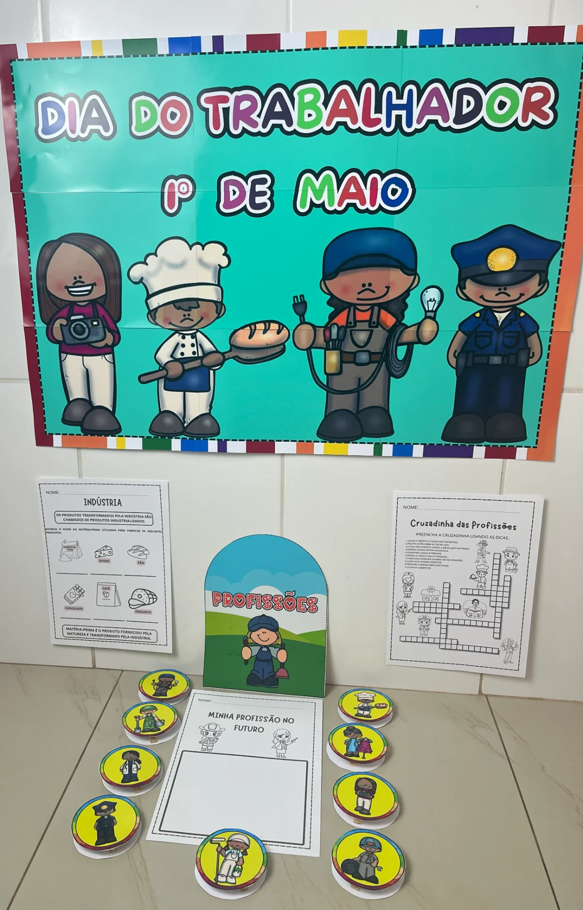Kit do Trabalhador - Dia do Trabalho – Material Pedagógico — amostra 1: O que vem no material
