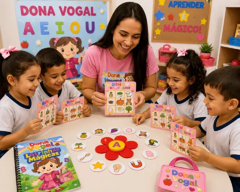 Kit Dona Vogal – Atividades de Alfabetização para Educação Infantil — amostra 1: 🌟 KIT DONA VOGAL – ALFABETIZAÇÃO LÚDICA E…