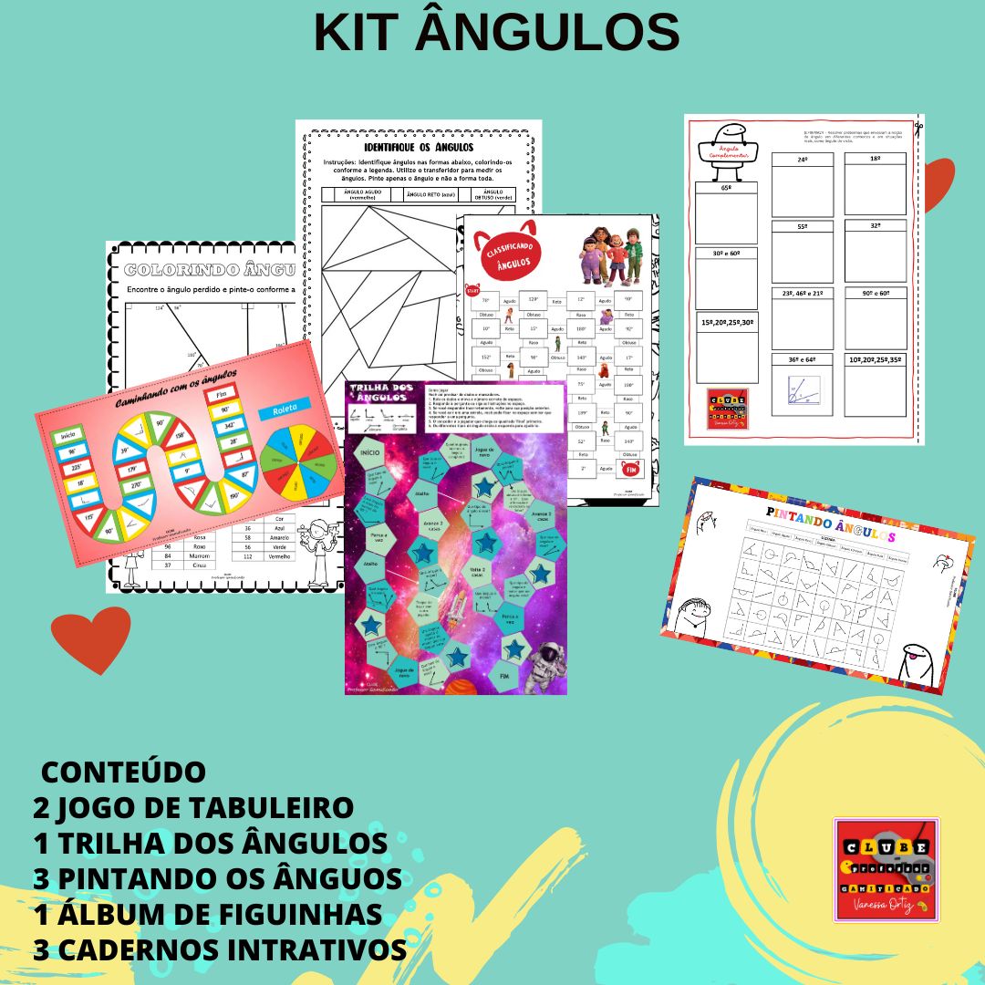 Kit dos ângulos | 9º ano — Matemática para Fundamental II (6º–9º): O objetivo principal de um kit de jogos e atividades…