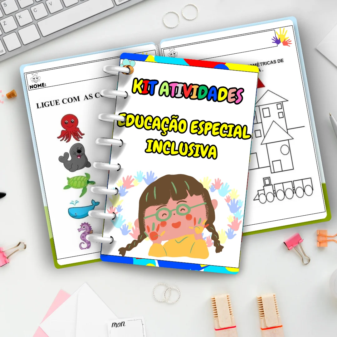 KIT EDUCAÇÃO ESPECIAL – 39 PÁGINAS DE ATIVIDADES INCLUSIVAS PARA AEE — Atividades para Todas as séries: São 39 páginas de…