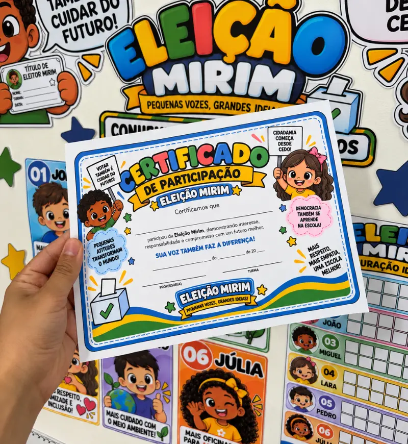 Kit Eleição Mirim | PDF Educação Infantil e 1° ao 5° Ano — amostra 3: A proposta é fazer a criança entender, participar e…