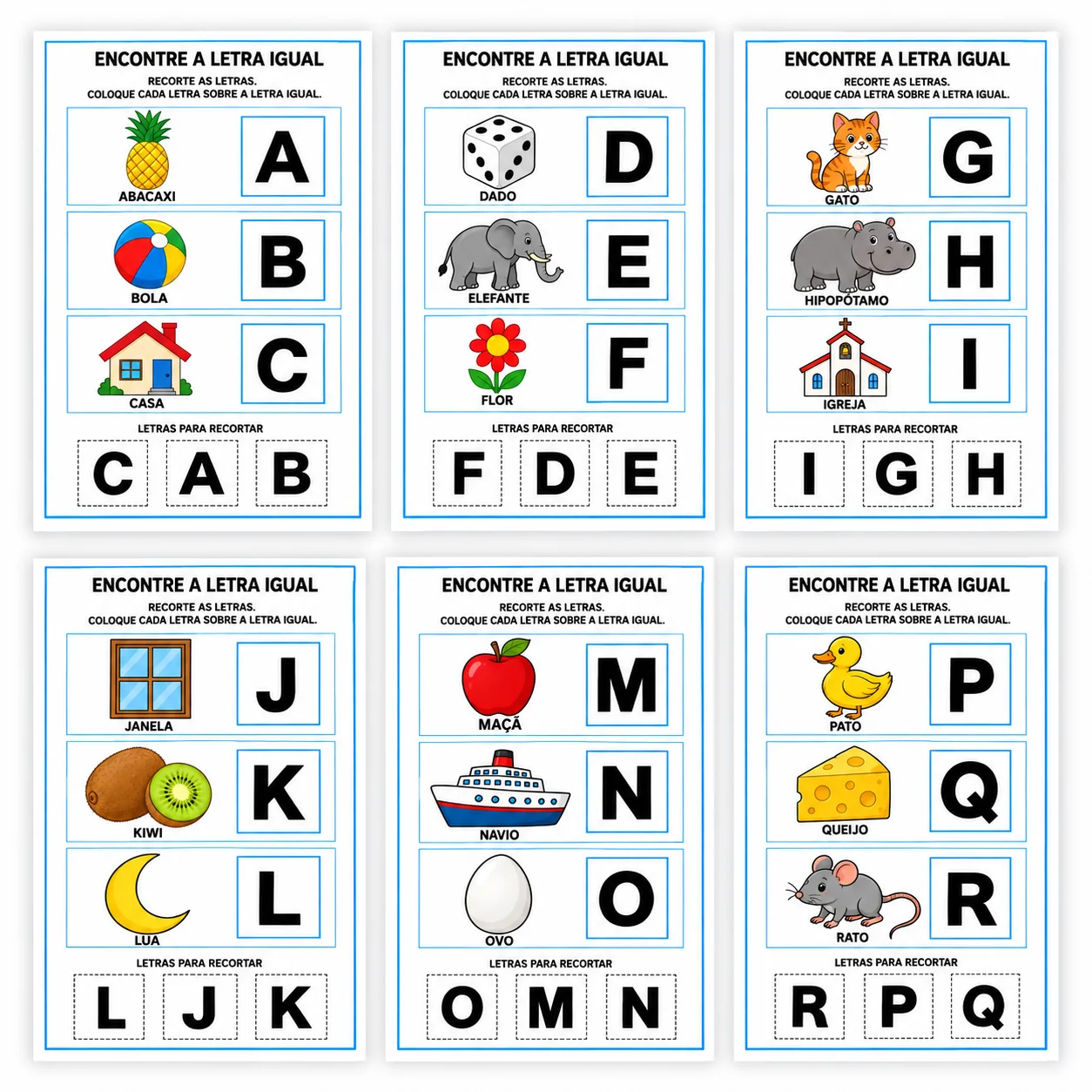 Kit Encontre a Letra Igual – Atividades de Pareamento Ed: Especial — amostra 1: O que o material desenvolve