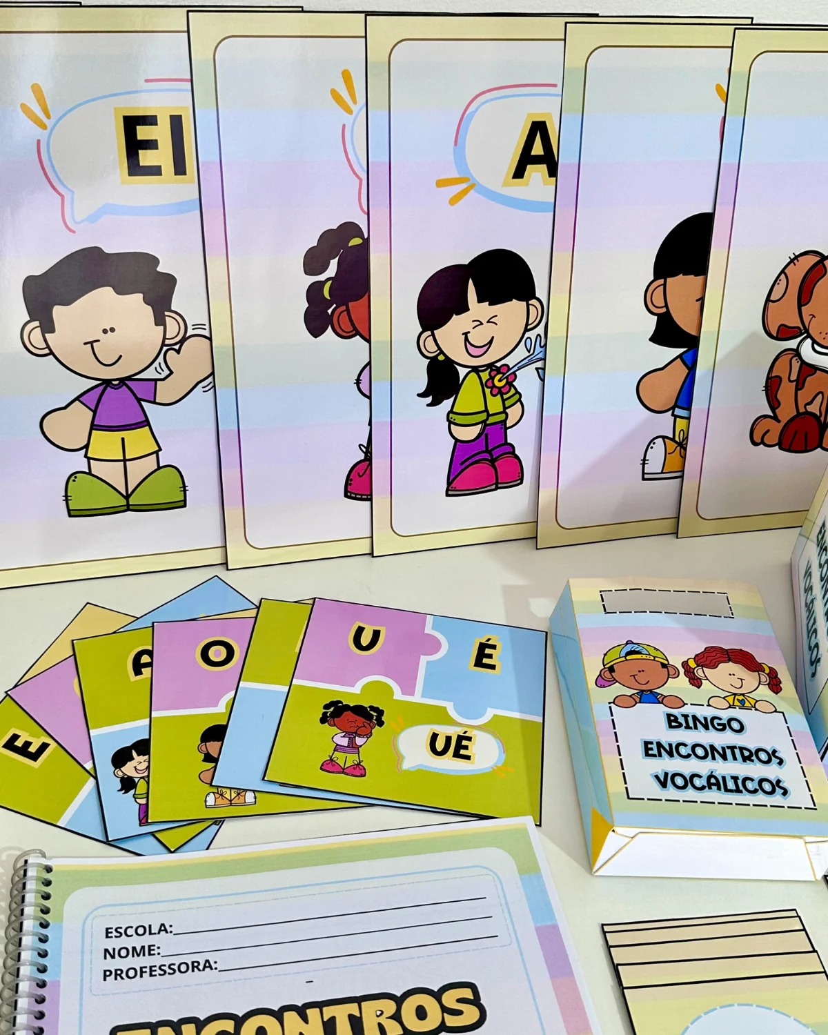 Kit Encontros Vocálicos Atividades de Alfabetização +Bingo Pedagógico — Alfabetização para Educação Infantil: Kit Encontros…