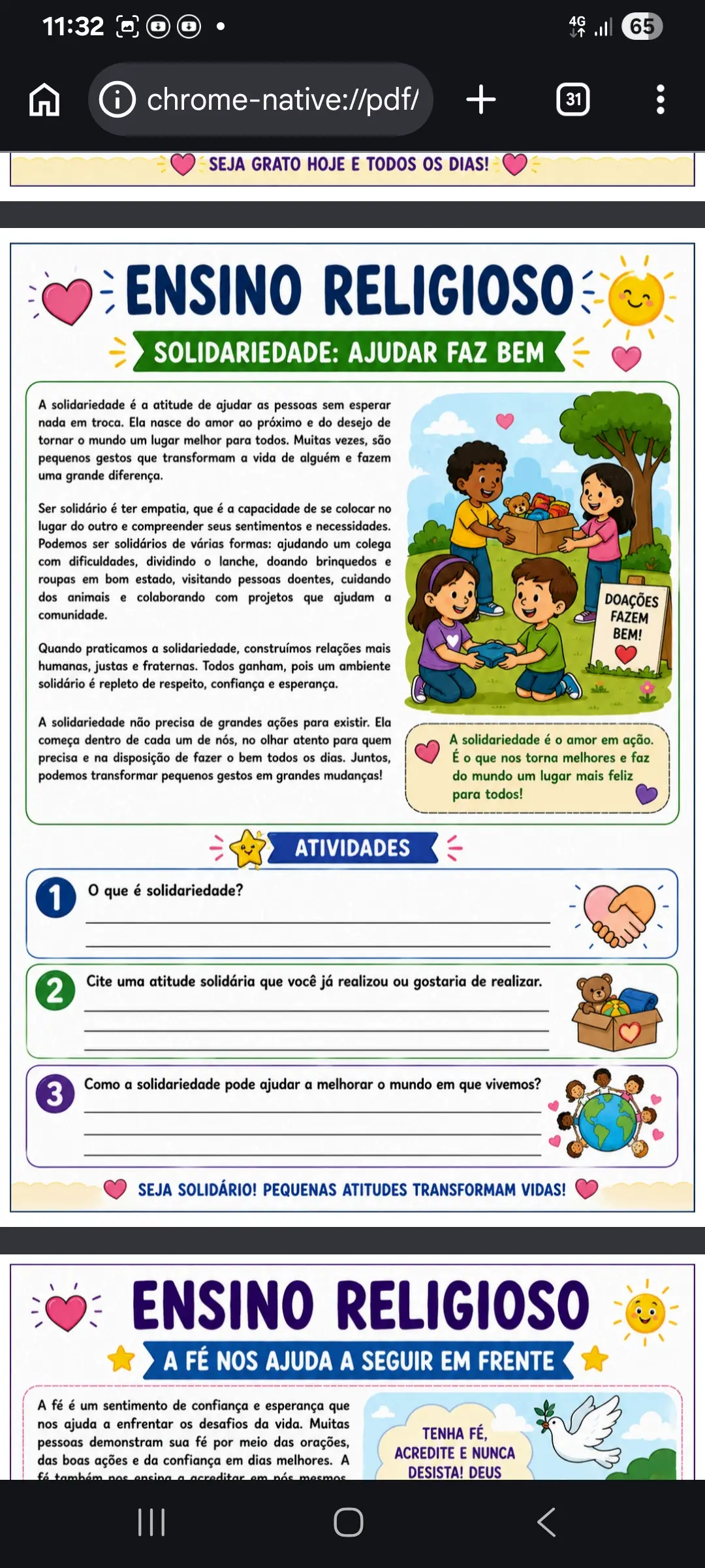 🌟📚 KIT ENSINO RELIGIOSO – 6 ATIVIDADES PARA O 3º ANO 📚🌟 — amostra 5: 🌟📚 KIT ENSINO RELIGIOSO – 6 ATIVIDADES PARA O 3º…