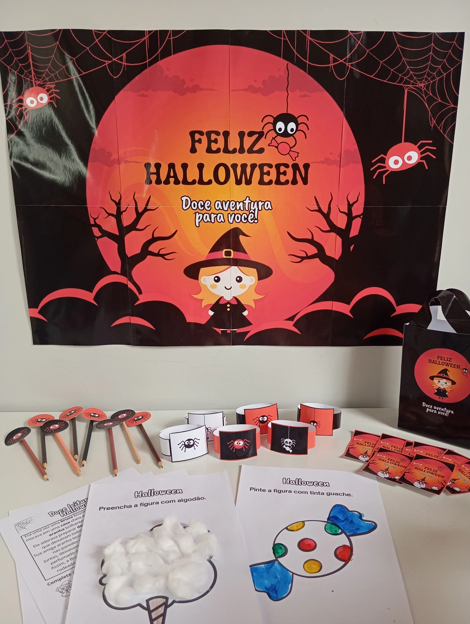 Kit Feliz Halloween com Painel, Atividades e Lembrancinhas — capa do material