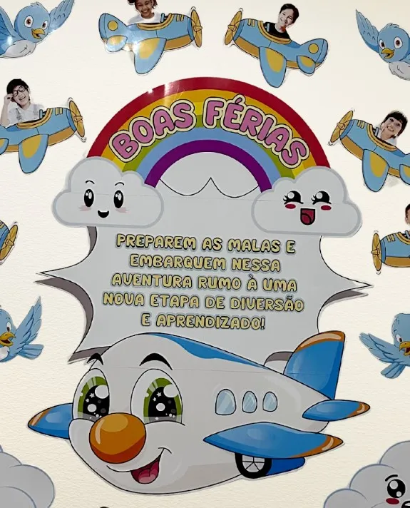 Kit Férias em PDF: Painel, Passaporte e Lembrancinha — amostra 2: Prepare uma despedida especial com painel ampliado,…