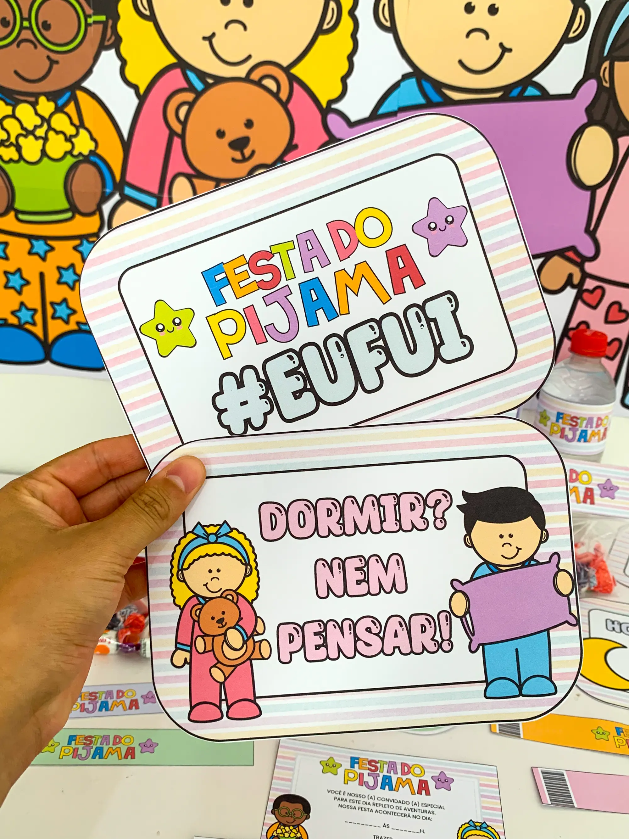 Kit Festa do Pijama – Decoração e Lembrancinhas — amostra 3: ✅ Caixa de pipoca 🍿
