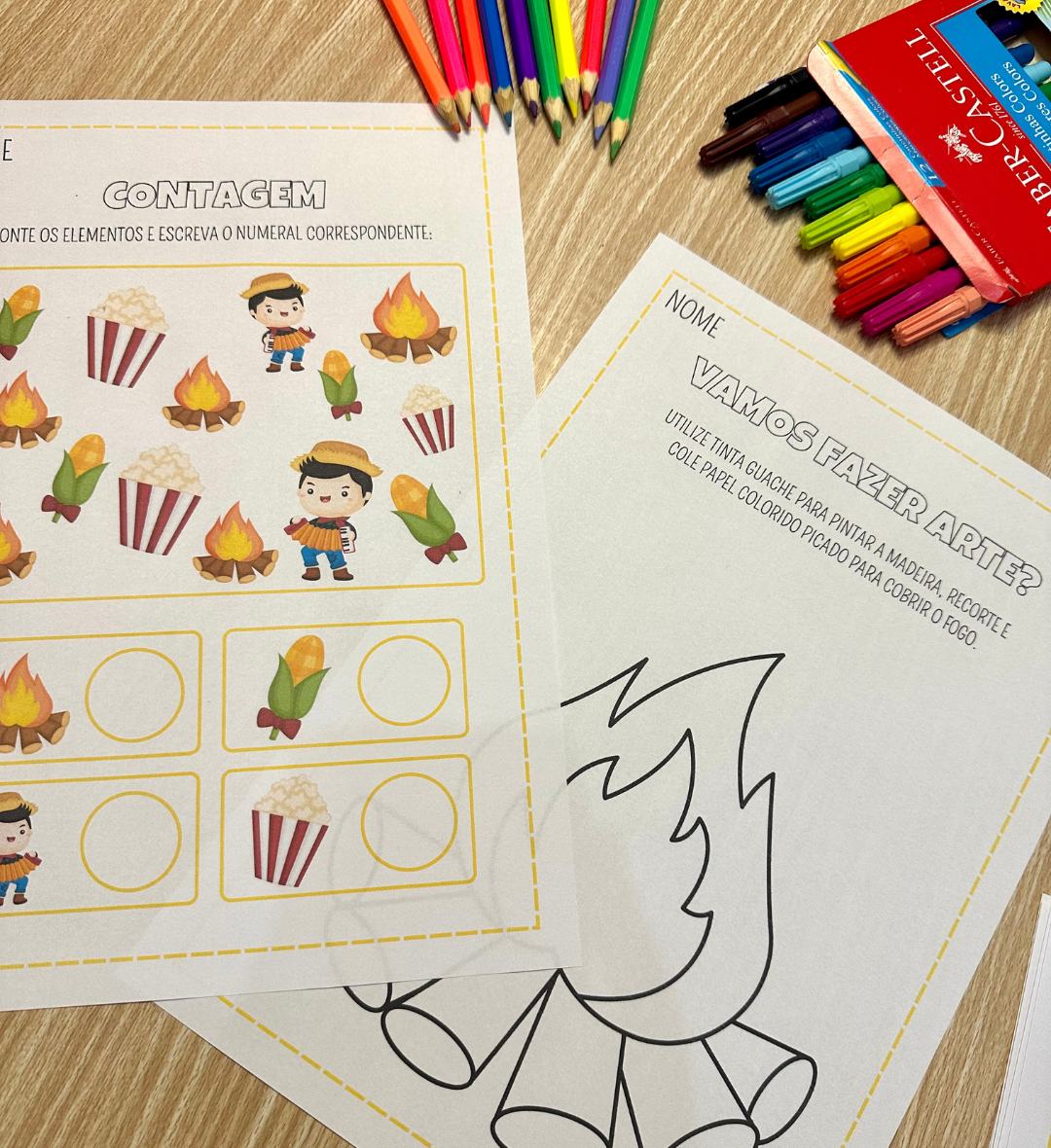 Kit Festa Junina: 60 Páginas com Decoração, Jogos e Atividades — amostra 4: Para quem é indicado
