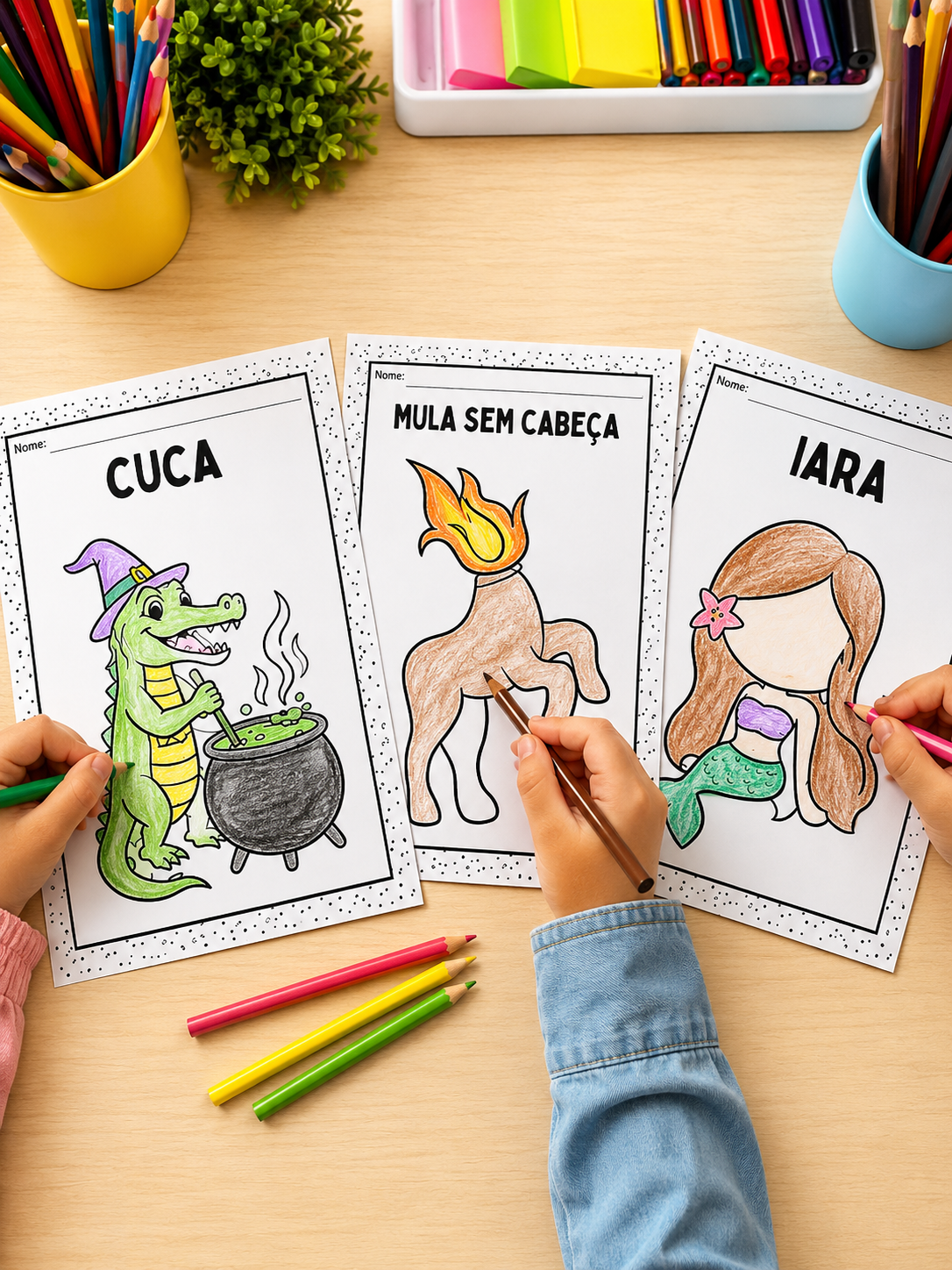 Kit Folclore 2 – Painel, Caixa de Adivinhas e Desenhos para colorir | Anos Iniciais — amostra 7: Kit Folclore 2 – Painel,…