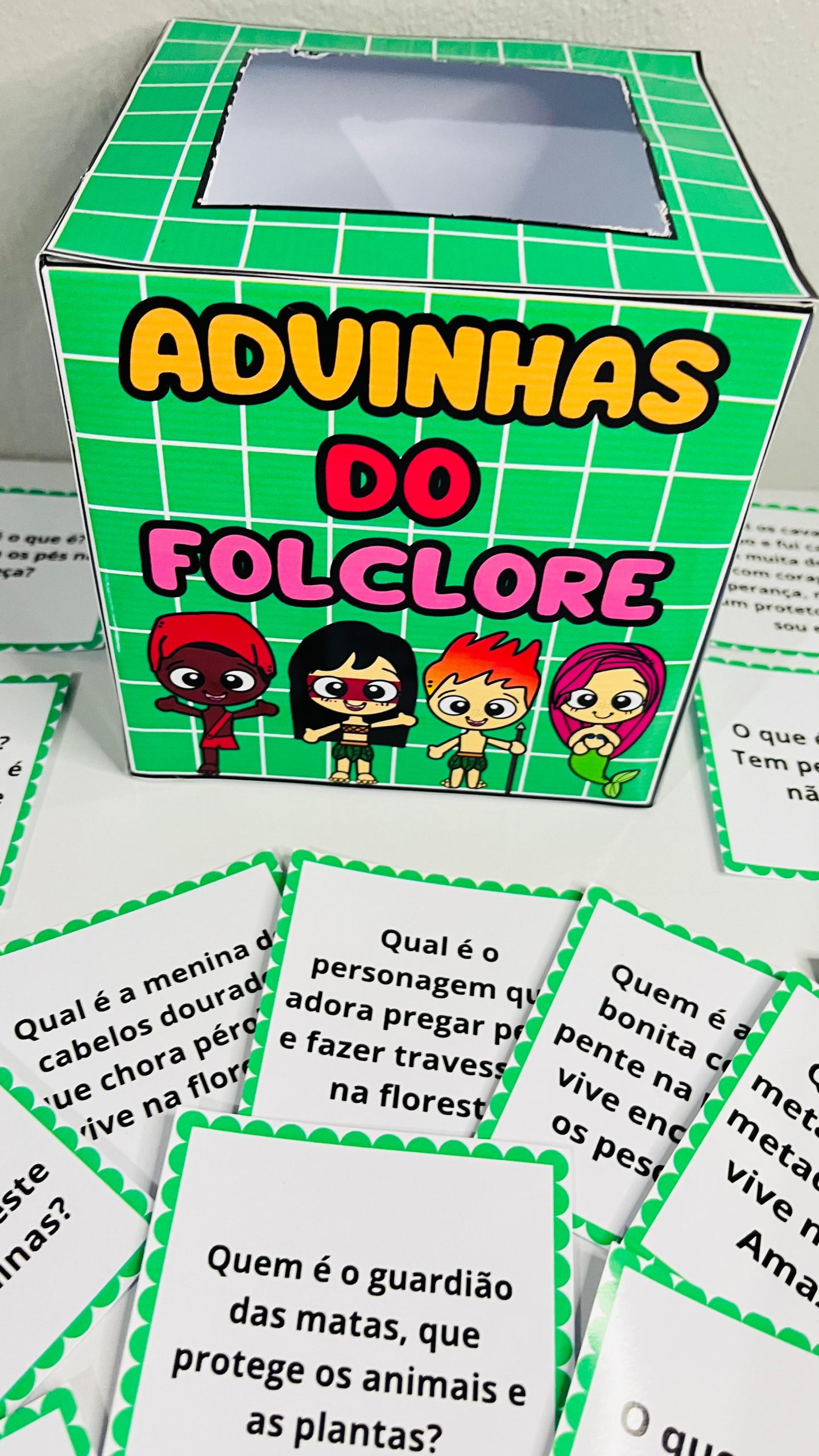 Kit Folclore 2 – Painel, Caixa de Adivinhas e Desenhos para colorir | Anos Iniciais — Alfabetização para 2º ano: Kit…