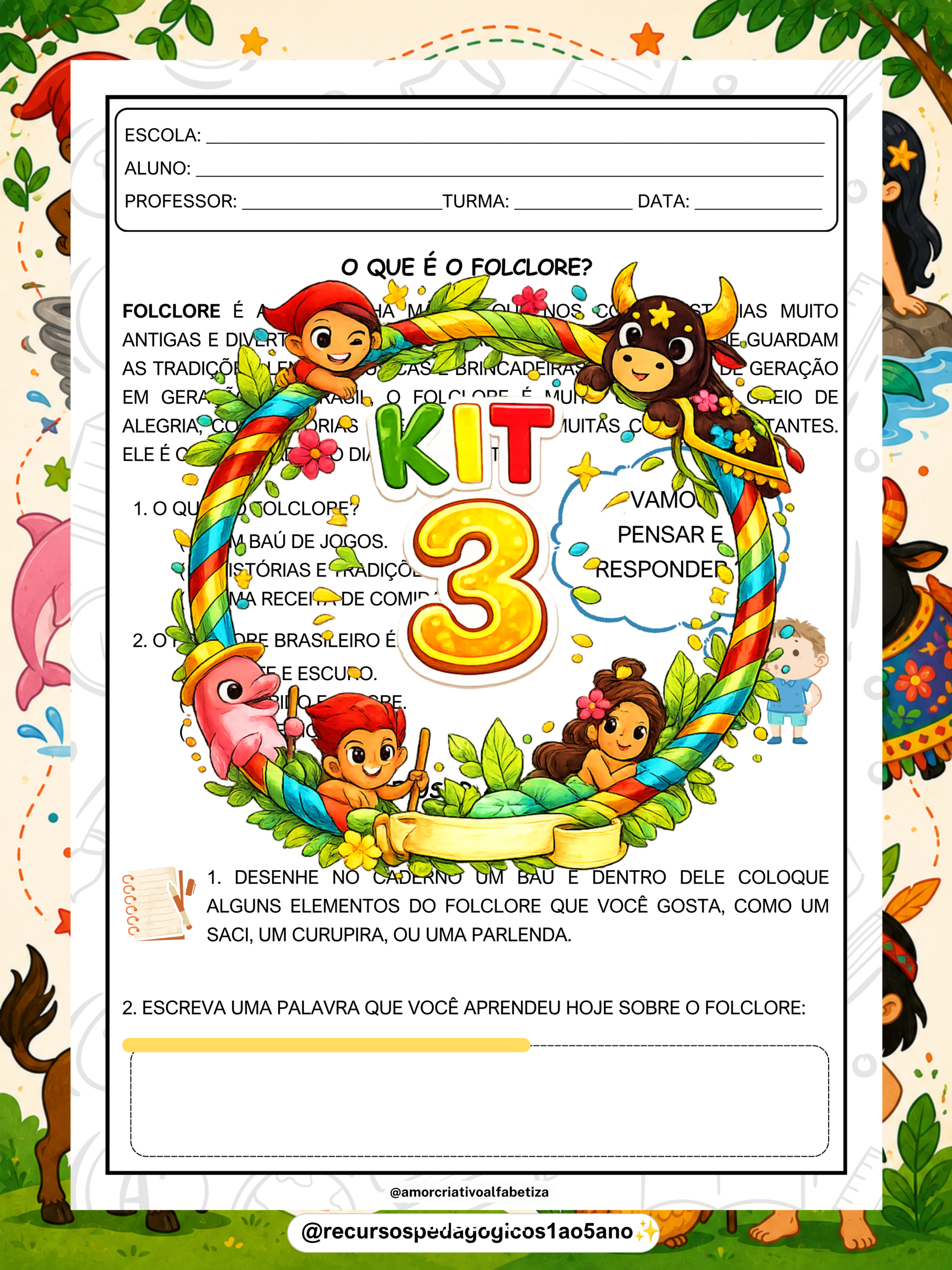 Kit Folclore 3 - Sacola das Lendas + Luva Interativa + Sequência Didática 1º e 2º ano — amostra 1: Sobre o Kit Folclore 3 -… Kit Folclore 3 - Sacola das Lendas + Luva Interativa + Sequência Didática 1º e 2º ano — amostra 1: Sobre o Kit Folclore 3 -…