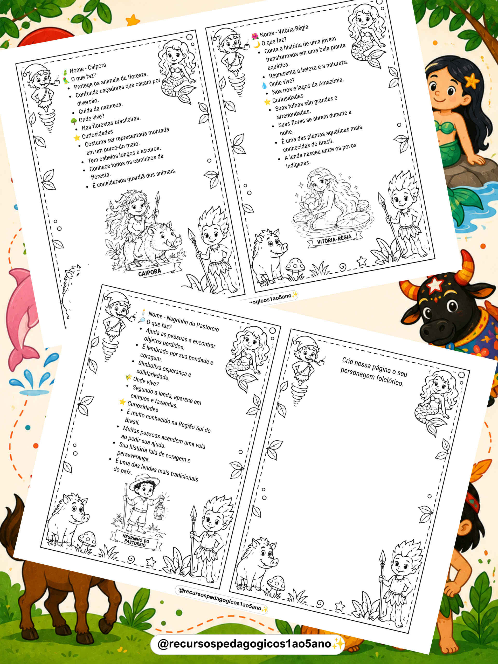 Kit Folclore 4 - Projeto, Lendas e Livros – PDF para Imprimir — amostra 5: Kit Folclore 4 - Projeto, Lendas e Livros SUPER… Kit Folclore 4 - Projeto, Lendas e Livros – PDF para Imprimir — amostra 5: Kit Folclore 4 - Projeto, Lendas e Livros SUPER…