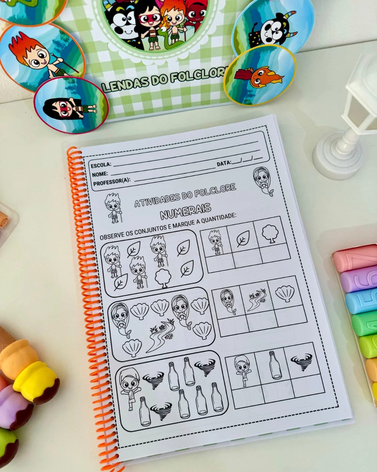 Kit Folclore Brasileiro – Luva de Histórias + Atividades — amostra 5: Um kit completo para trabalhar o Folclore Brasileiro