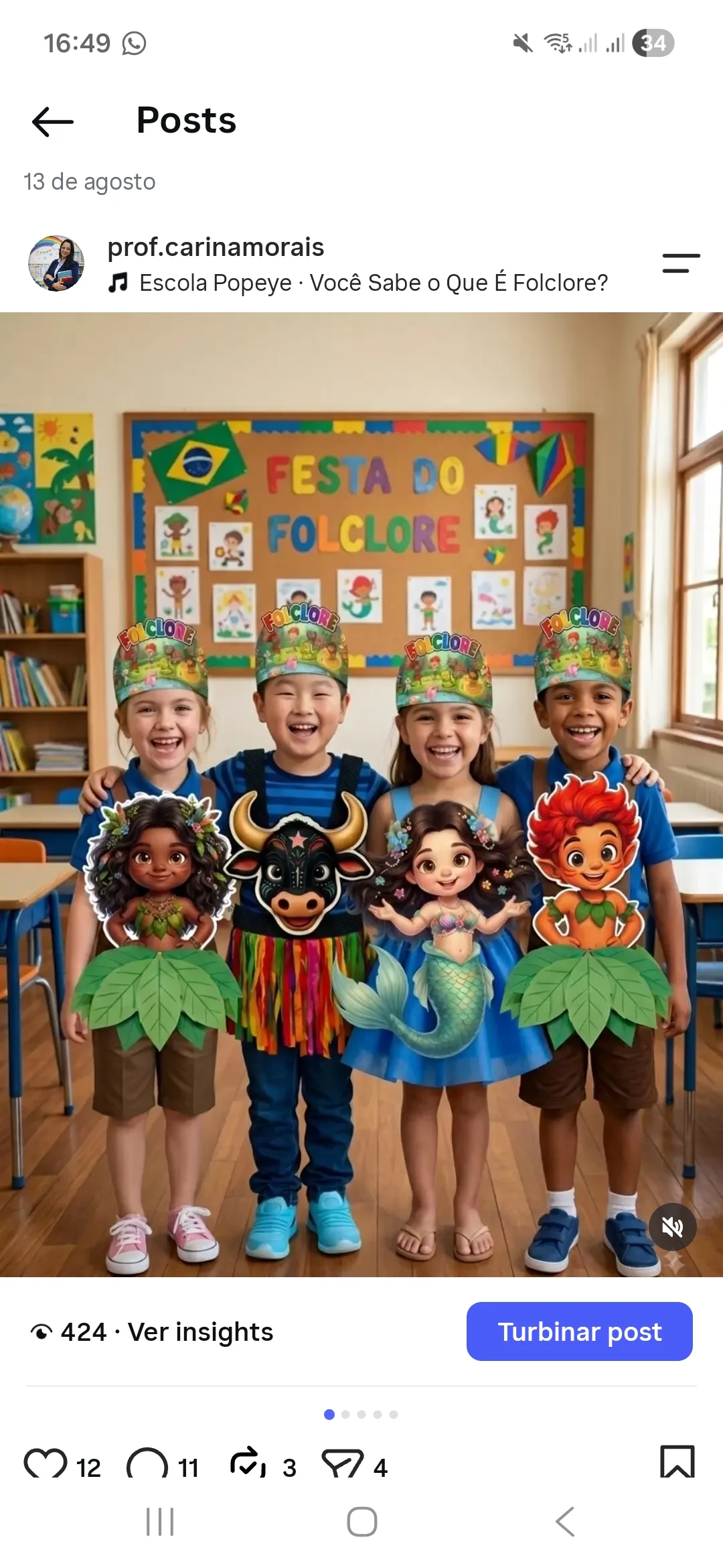 Kit Folclore Brasileiro: Personagens e Viseira — amostra 1: Kit folclore brasileiro com cabeças de 4 personagens em 3…