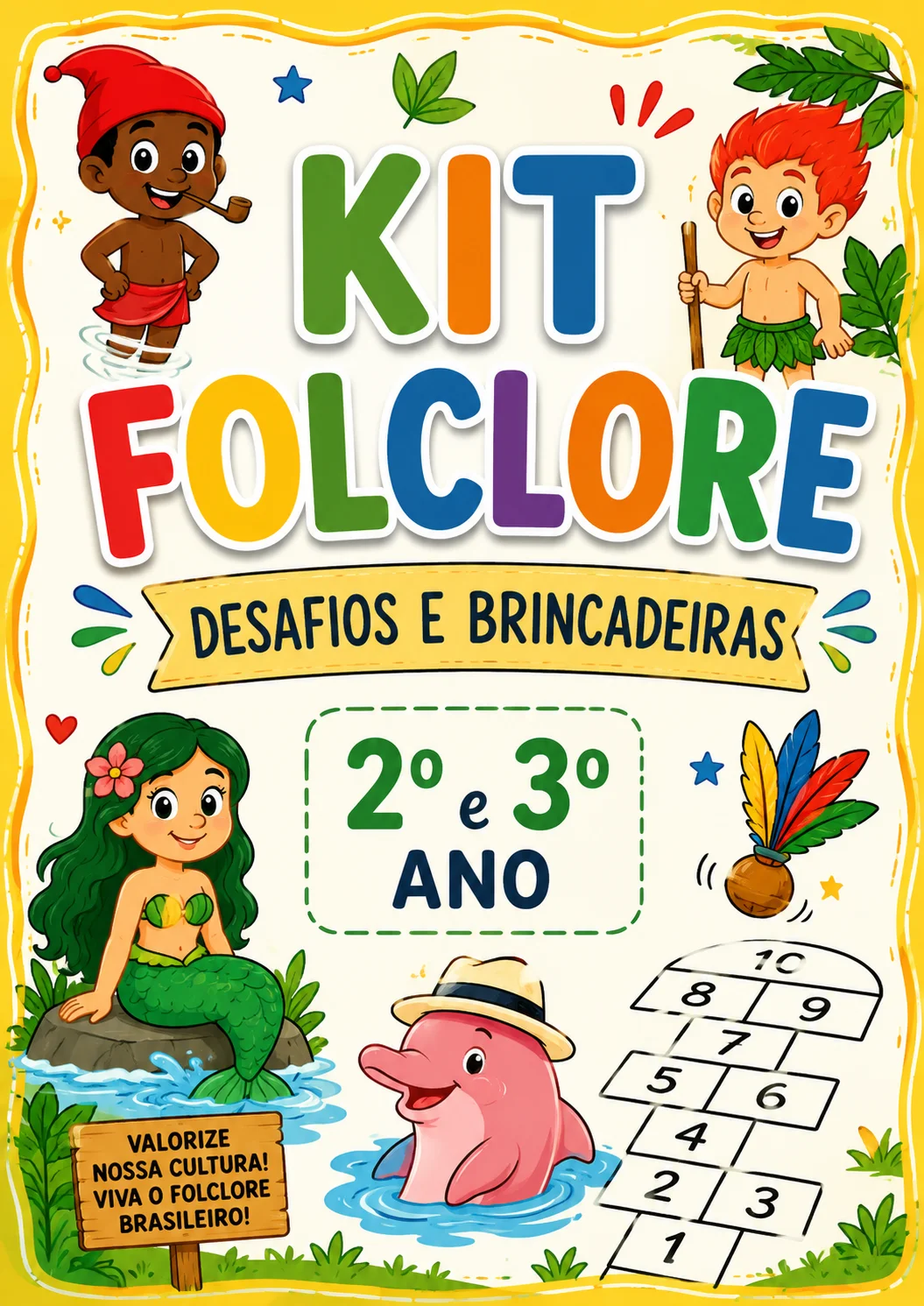Kit Folclore – Desafios e Brincadeiras | 2º e 3º Ano — capa do material