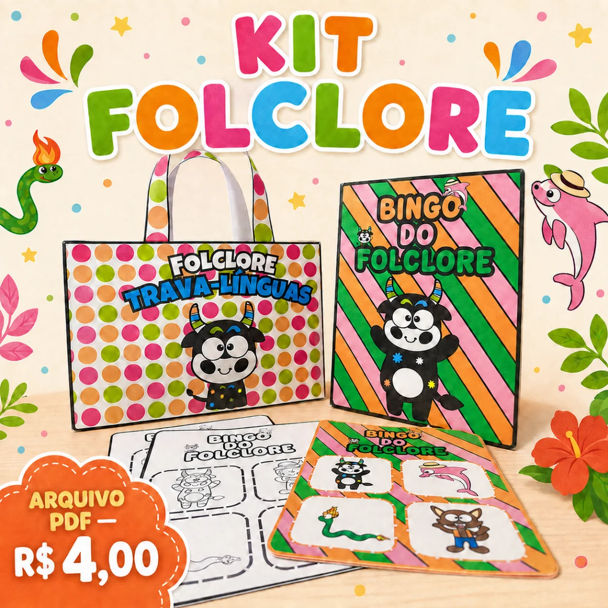 Kit folclore — Jogos pedagógicos para Educação Infantil: 🌟 KIT FOLCLORE — ARQUIVO PDF POR APENAS R$ 4,00