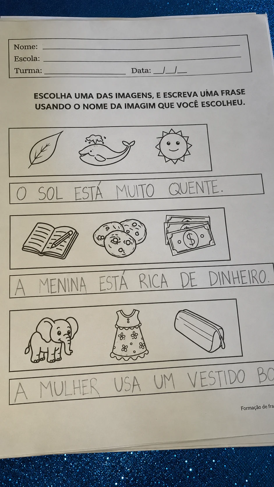 Kit Formação de Frases – PDF para Imprimir — amostra 2: Desenvolva a leitura, a escrita e a produção textual de forma…