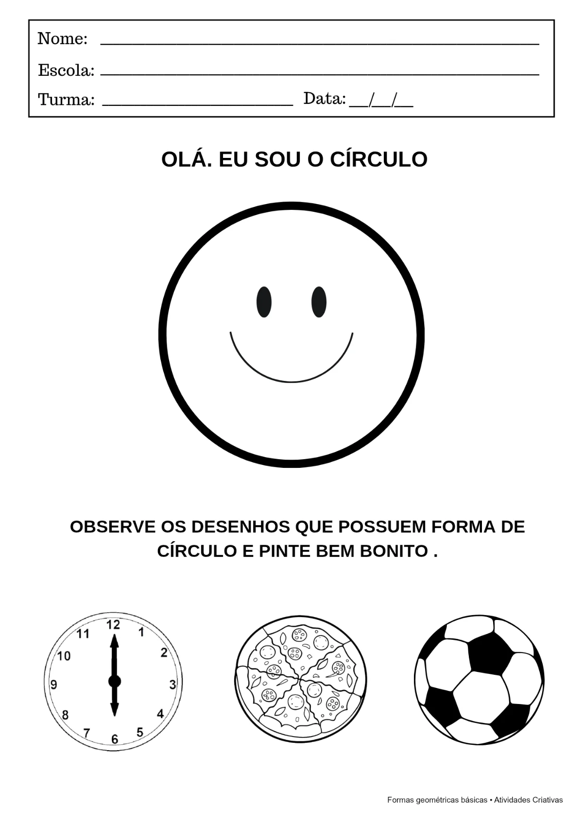 Kit Formas Geométricas Básicas | Atividades em PDF — amostra 4: Desenvolva o reconhecimento das formas geométricas de…