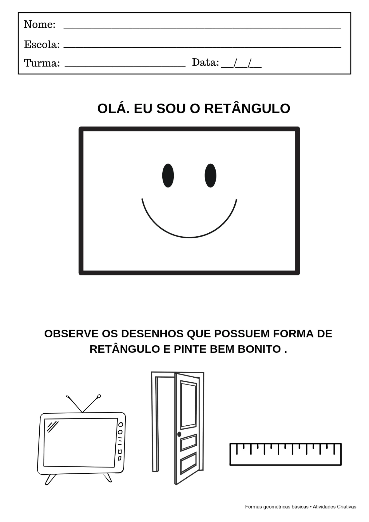 Kit Formas Geométricas Básicas | Atividades em PDF — amostra 5: Desenvolva o reconhecimento das formas geométricas de…